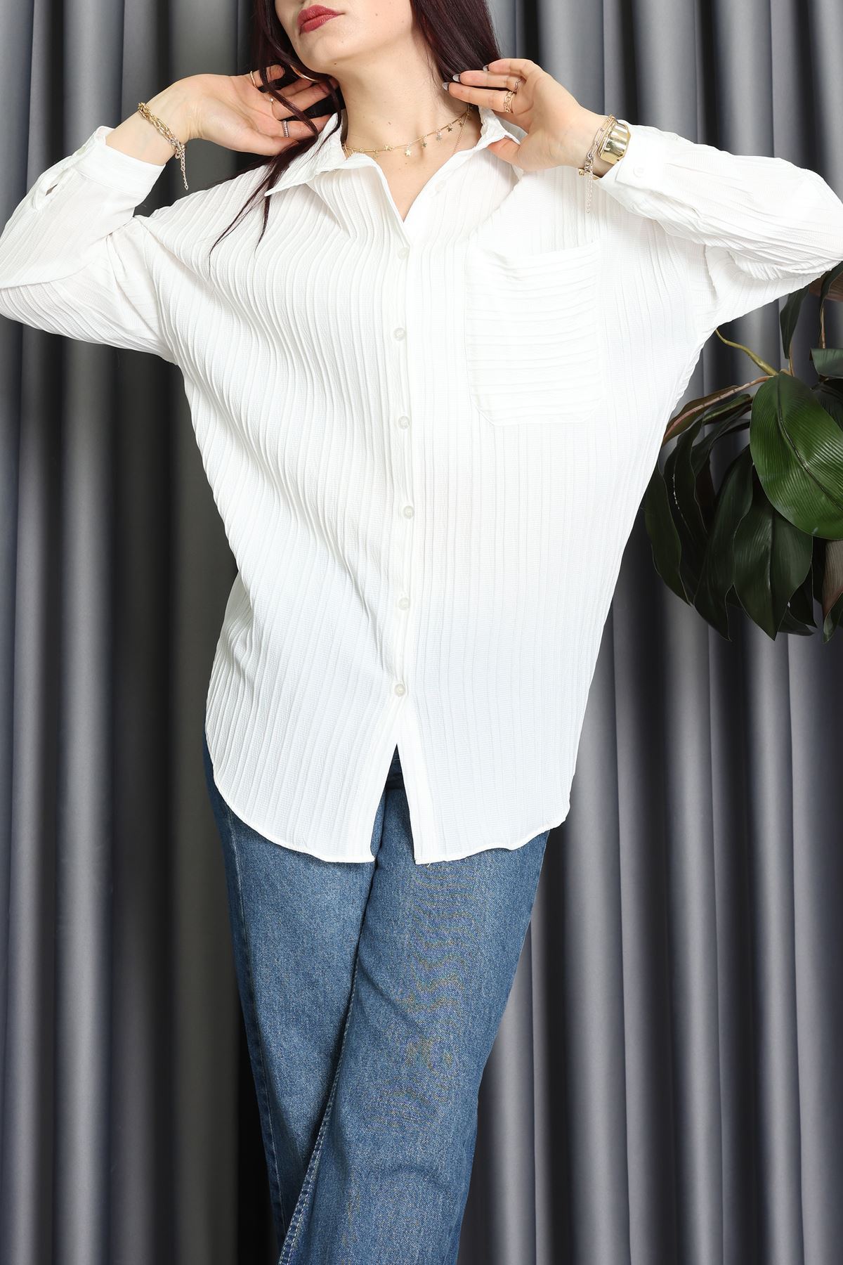 Siena Kumaş Gömlek Ekru - 2357.1602.