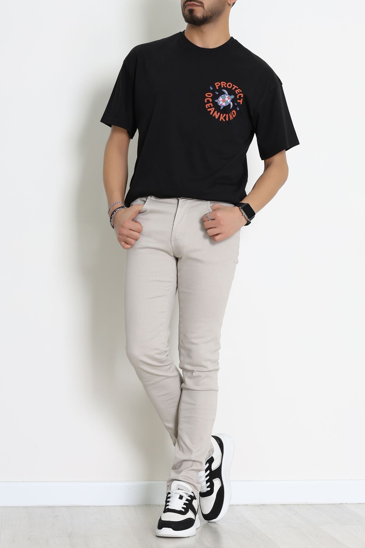 Kompakt Penye Unisex Tişört Siyahmor - 55064.1872.