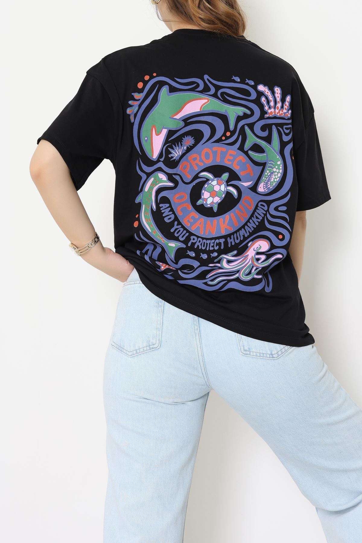 Kompakt Penye Unisex Tişört Siyahmor - 55064.1872.