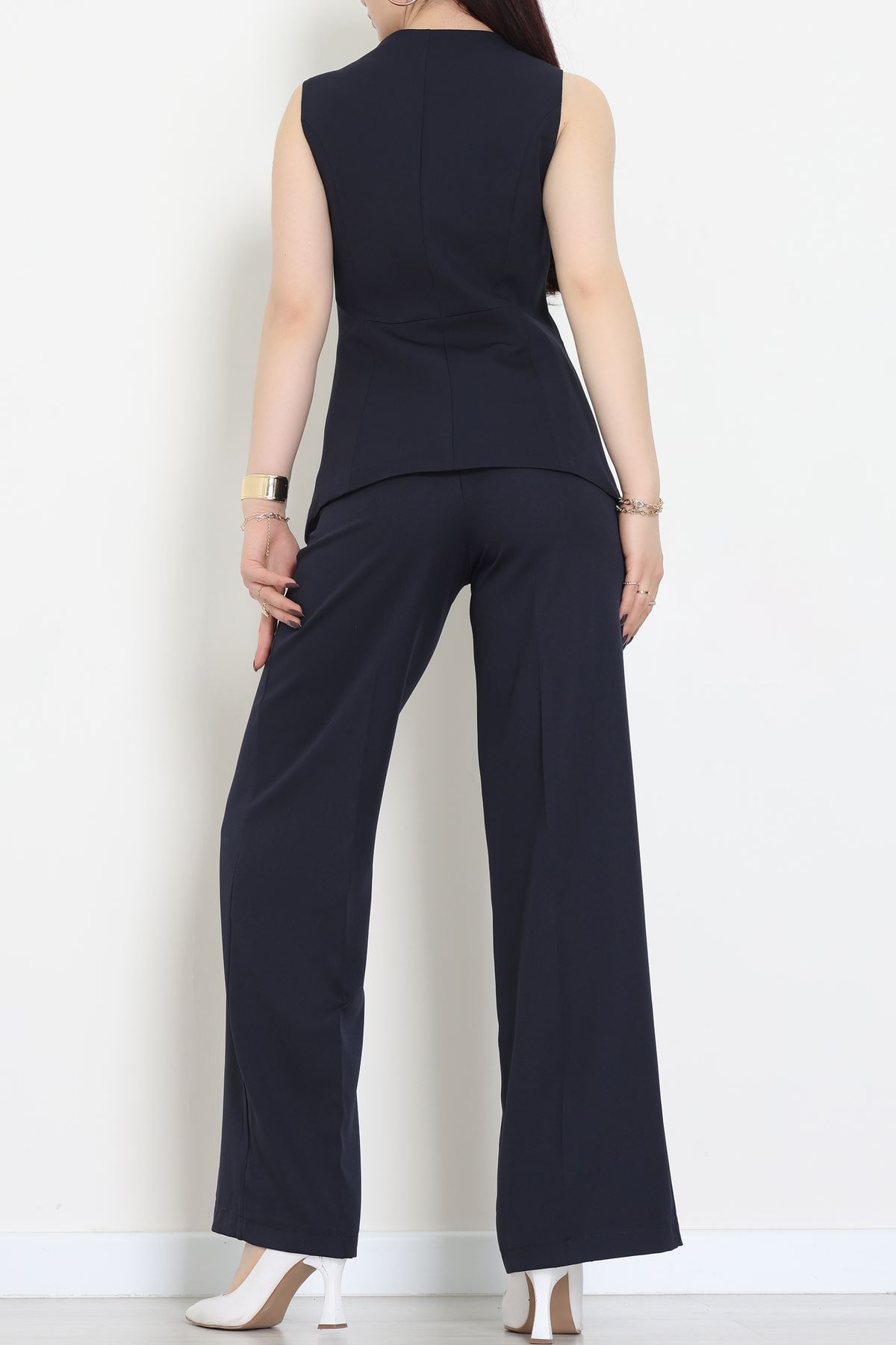 Düğmeli Dabıl İkili Takım Lacivert - 55039.1991.