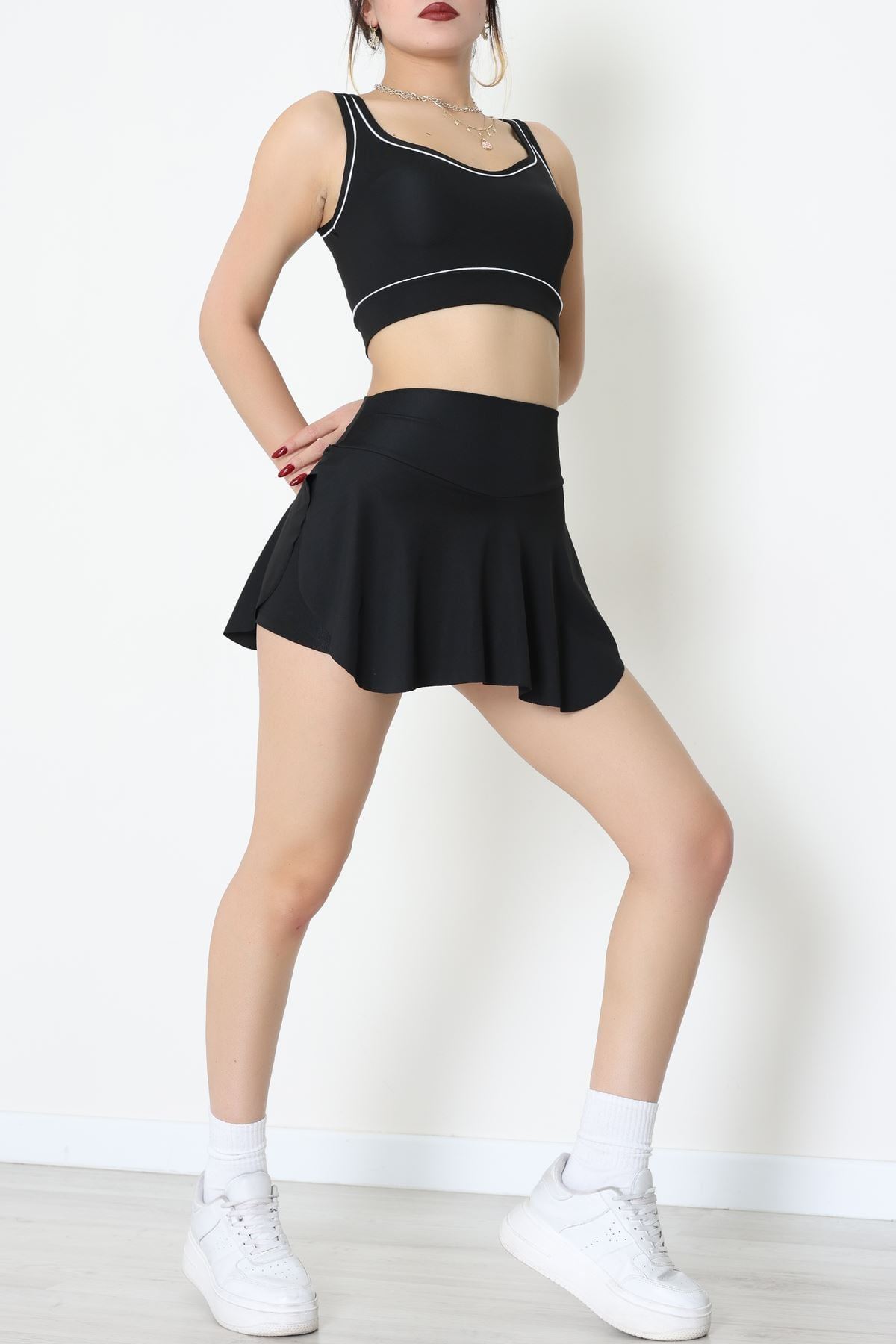 Cepli Şort Etek Siyah - 8010.125.