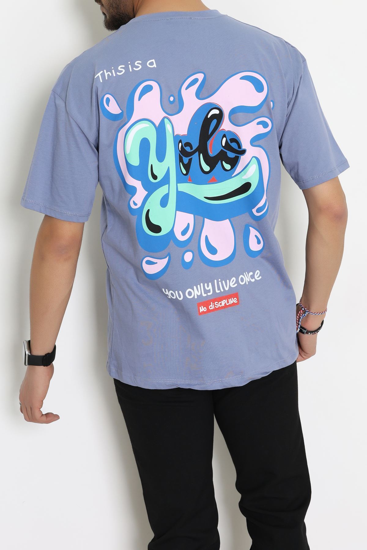 Kompakt Penye Unisex Tişört Yunusgri - 55064.1872.