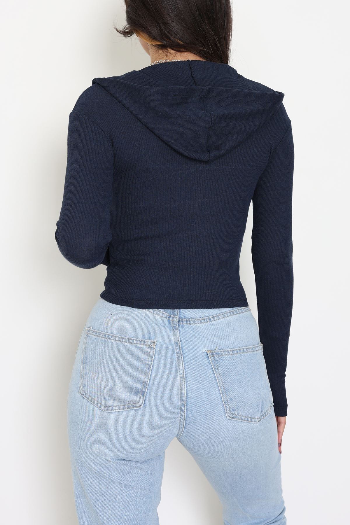 Kapşonlu Parmak Geçmeli Body Laci - 70769.1567.