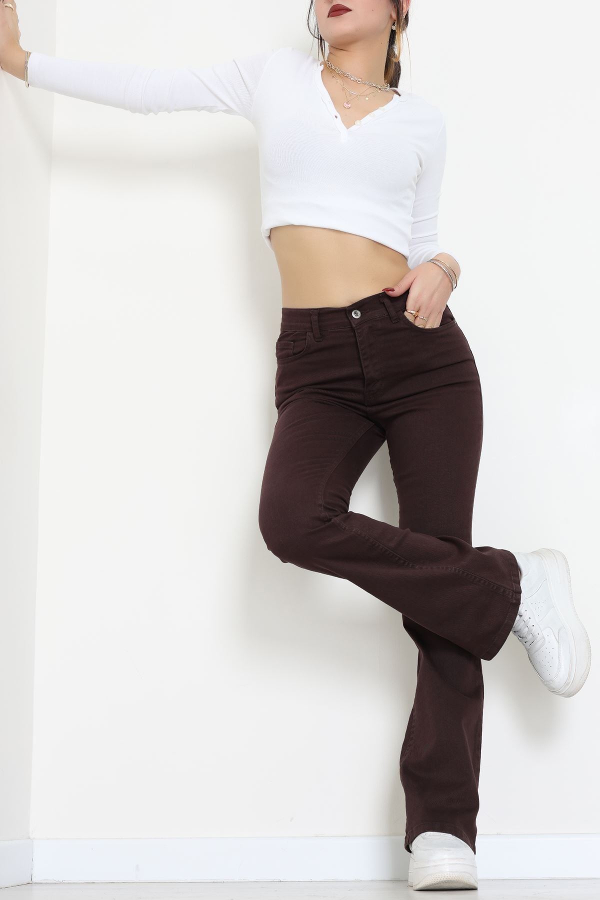 İspanyol Kot Pantolon Kahve - 31397.2088.