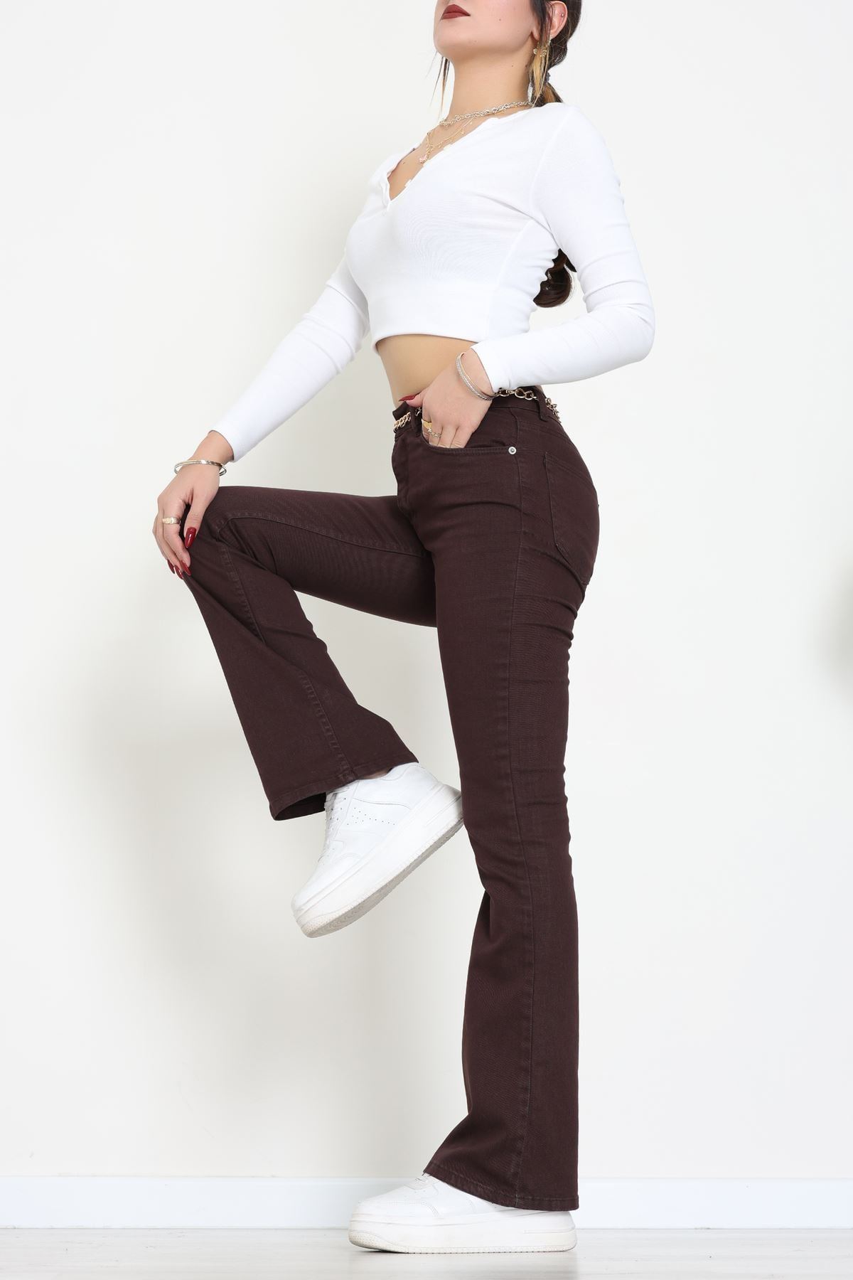 İspanyol Kot Pantolon Kahve - 31397.2088.