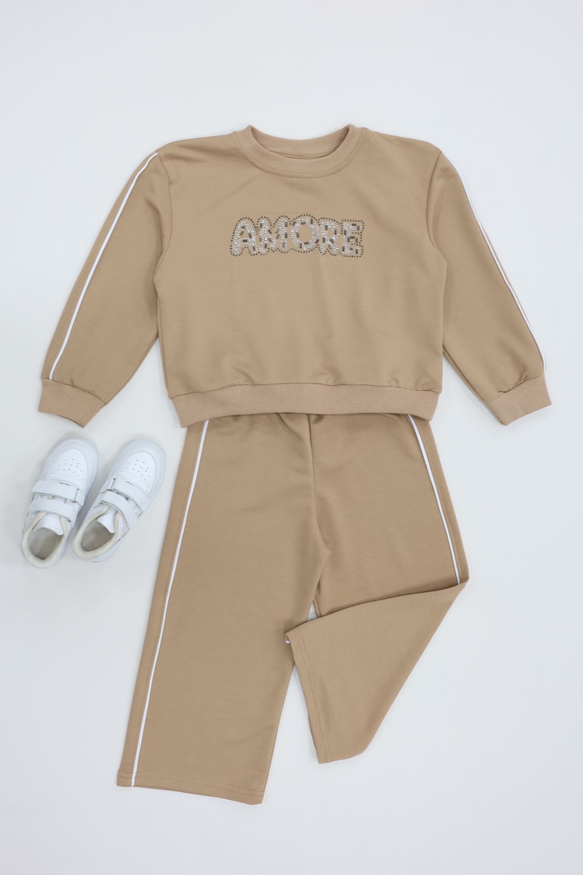 4-10 Yaş 2 İplik İkili Takım Vizon - 52186.1776.