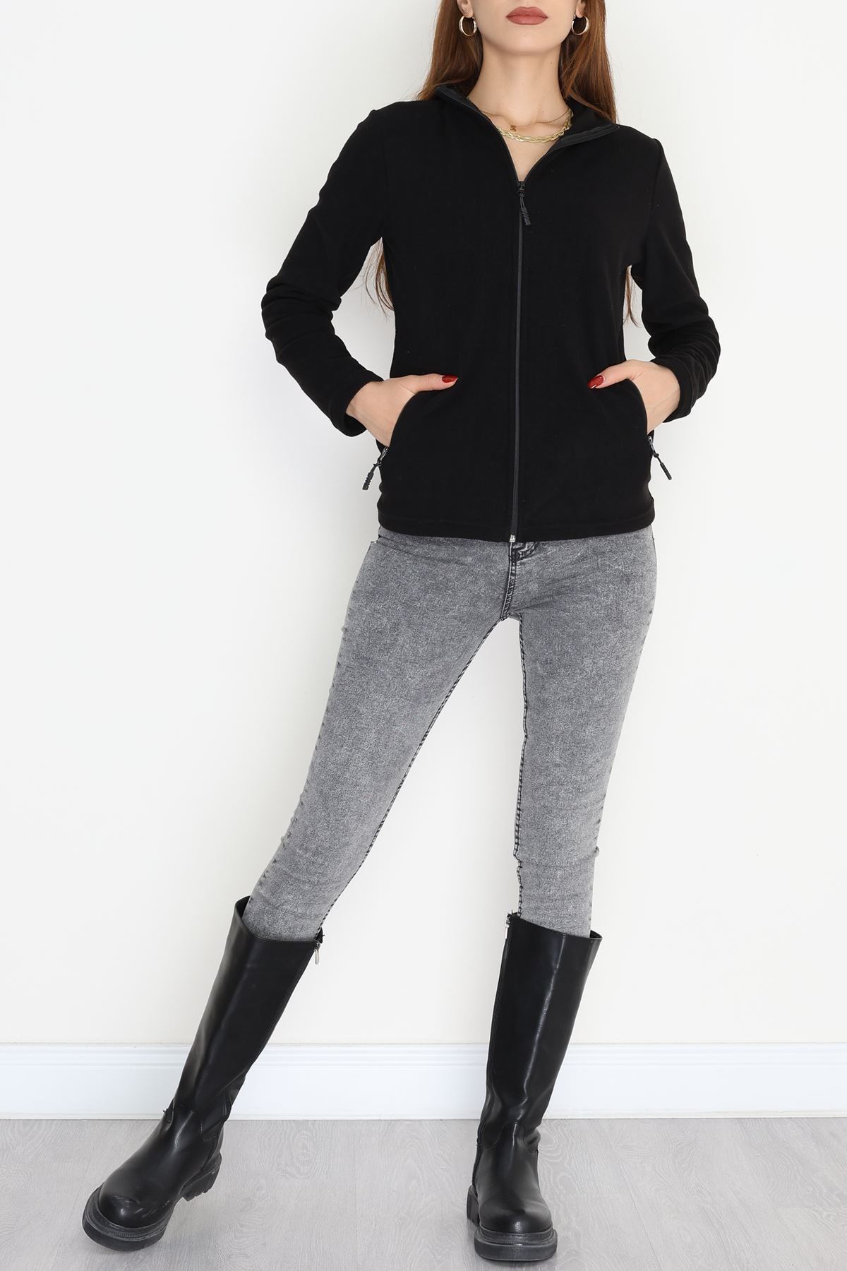 Unisex Polar Ceket Siyah - 51002.053.