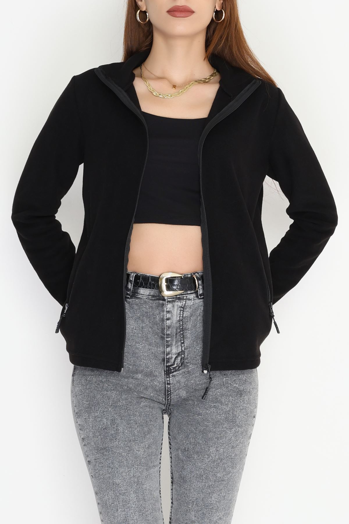 Unisex Polar Ceket Siyah - 51002.053.