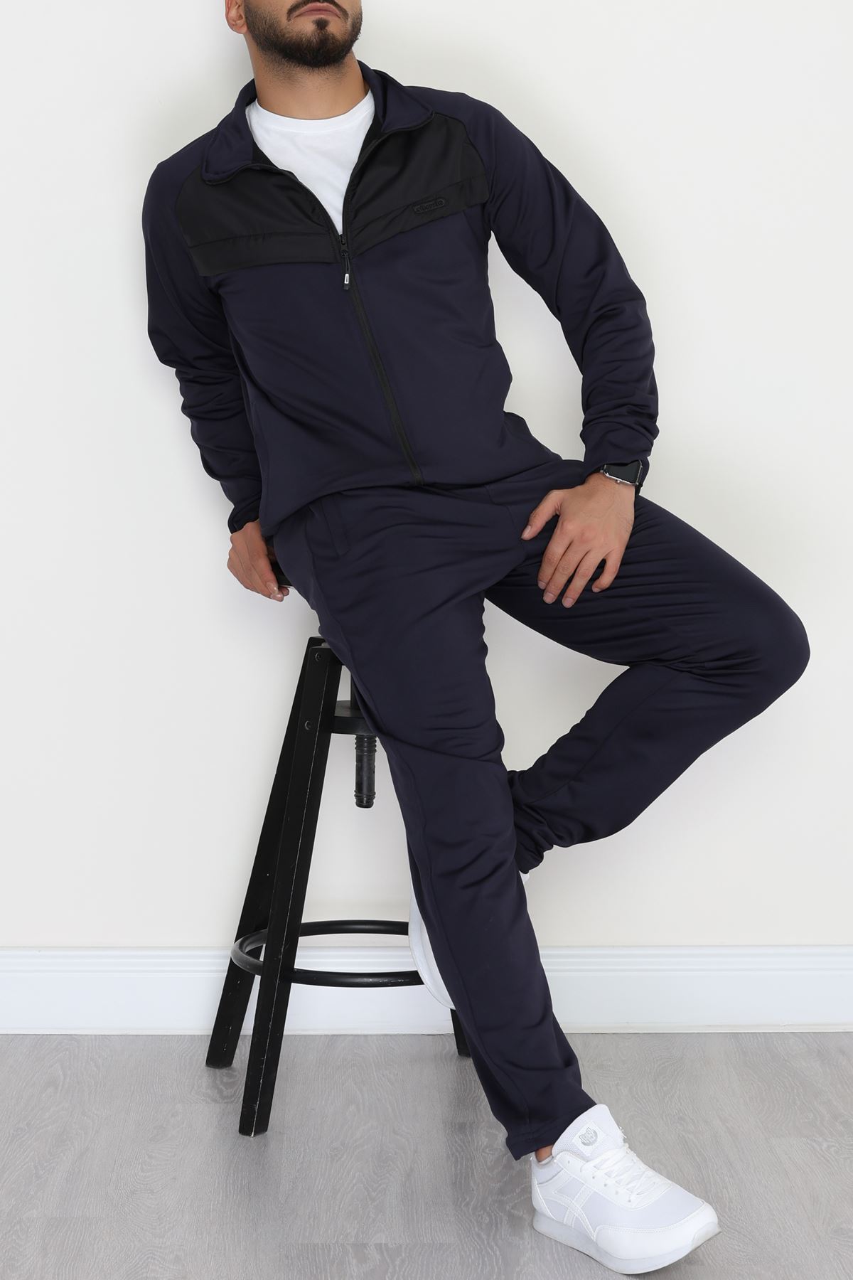 Önü Parçalı Dalgıç Erkek Eşofman Takımı Lacivert - 42536.1937.