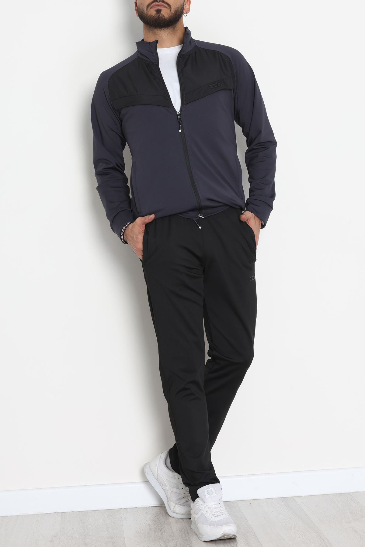 Önü Parçalı Dalgıç Erkek Eşofman Takımı Antrasit - 42536.1937.