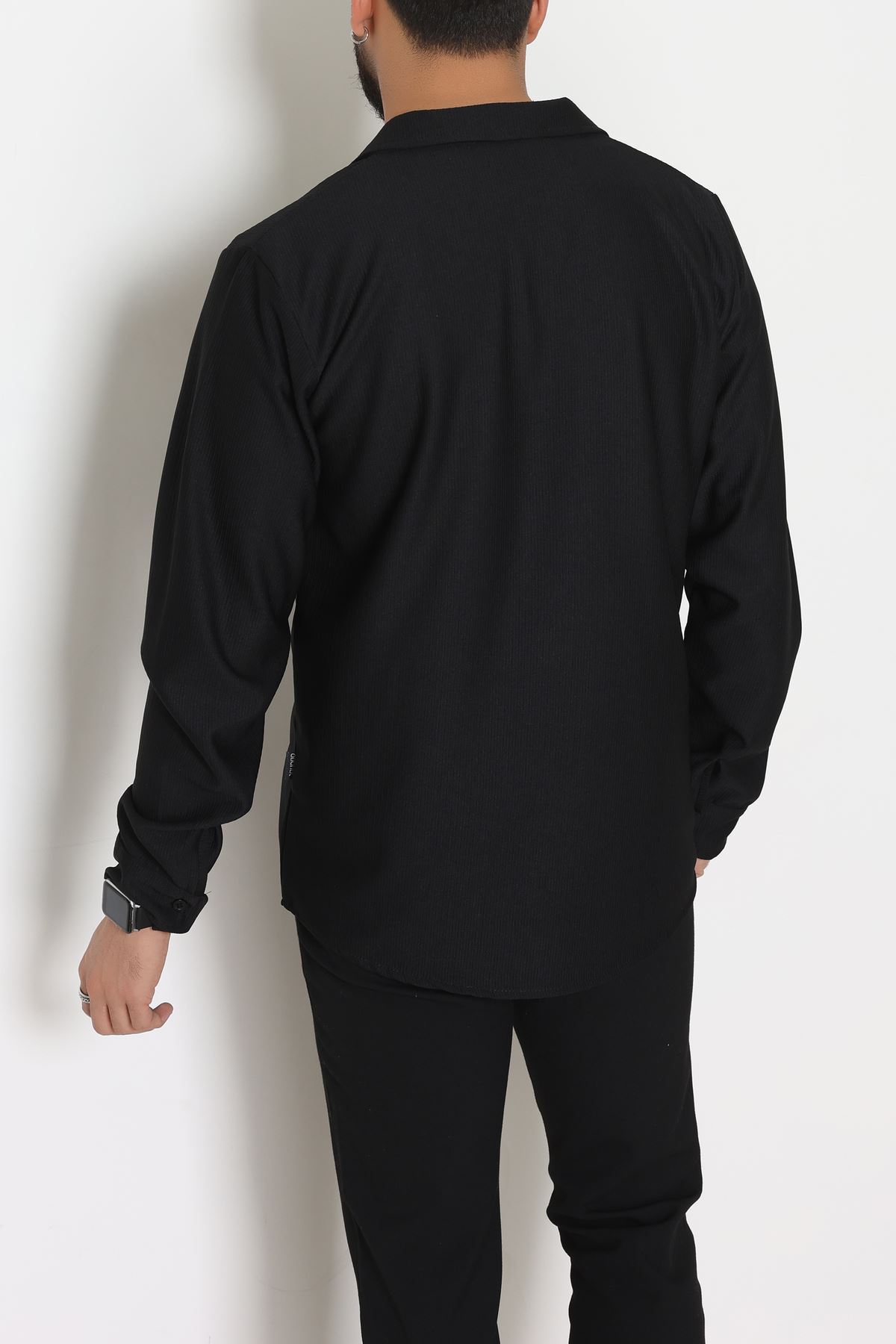 Ottoman  Fitilli Erkek Gömlek Siyah - 31804.1937.