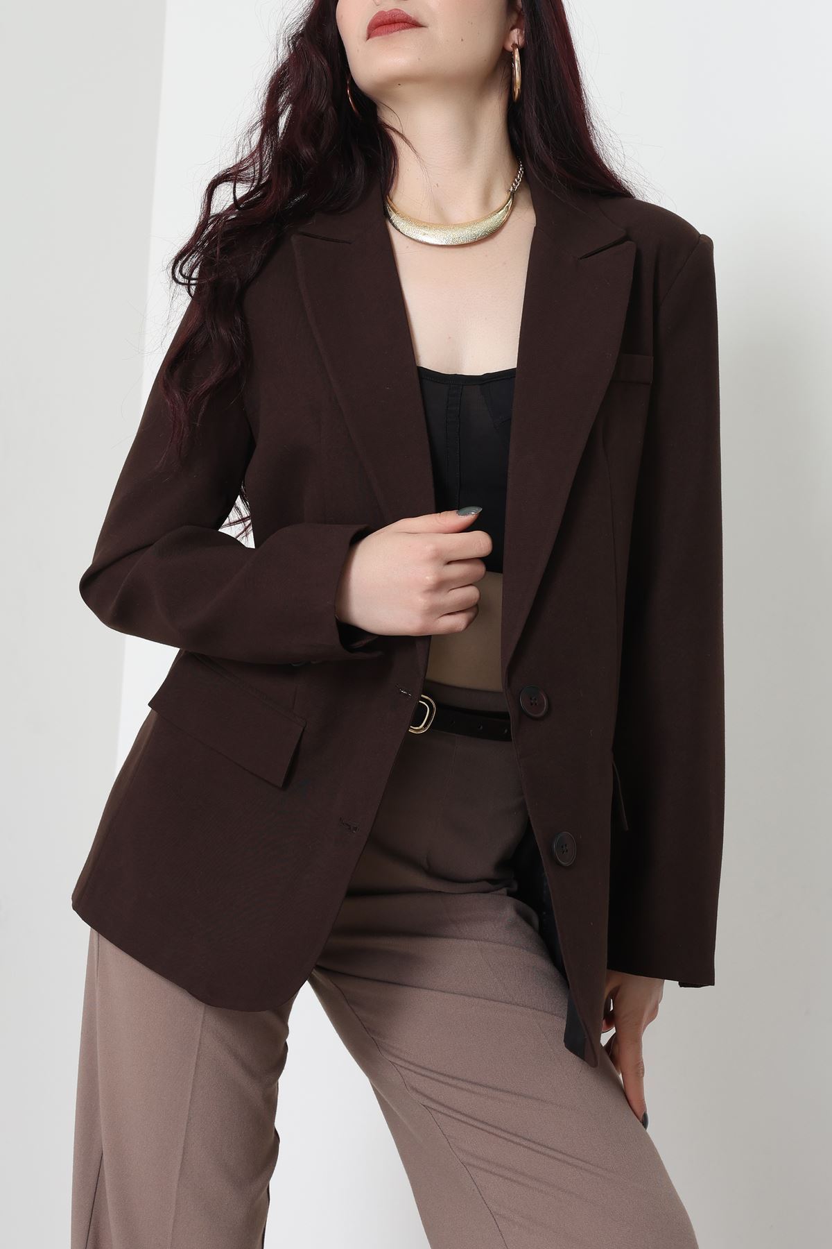 Blazer Ceket Kahve - 51245.1347.
