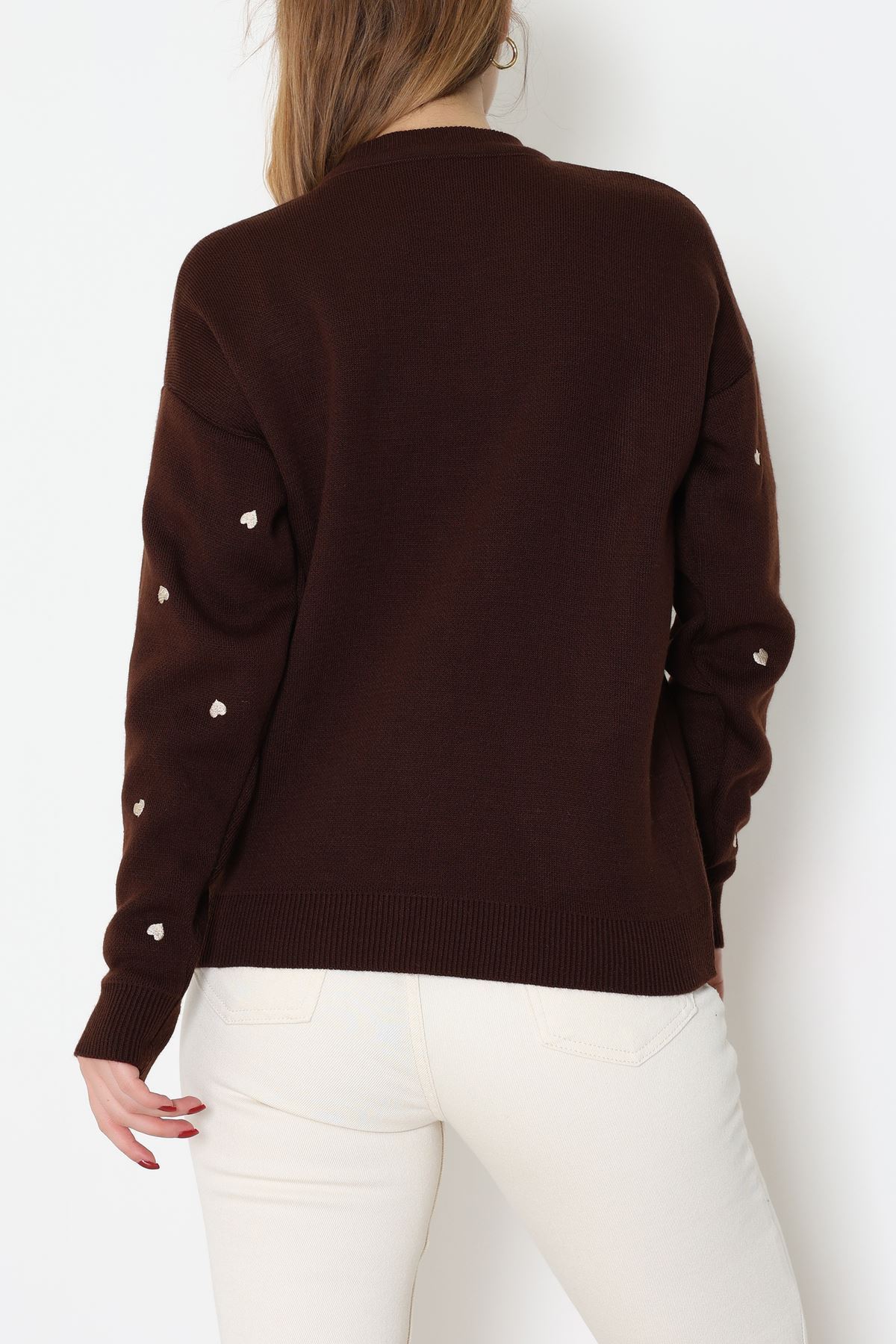 Kalp Detaylı Hırka Kahvelatte - 3219.1577.