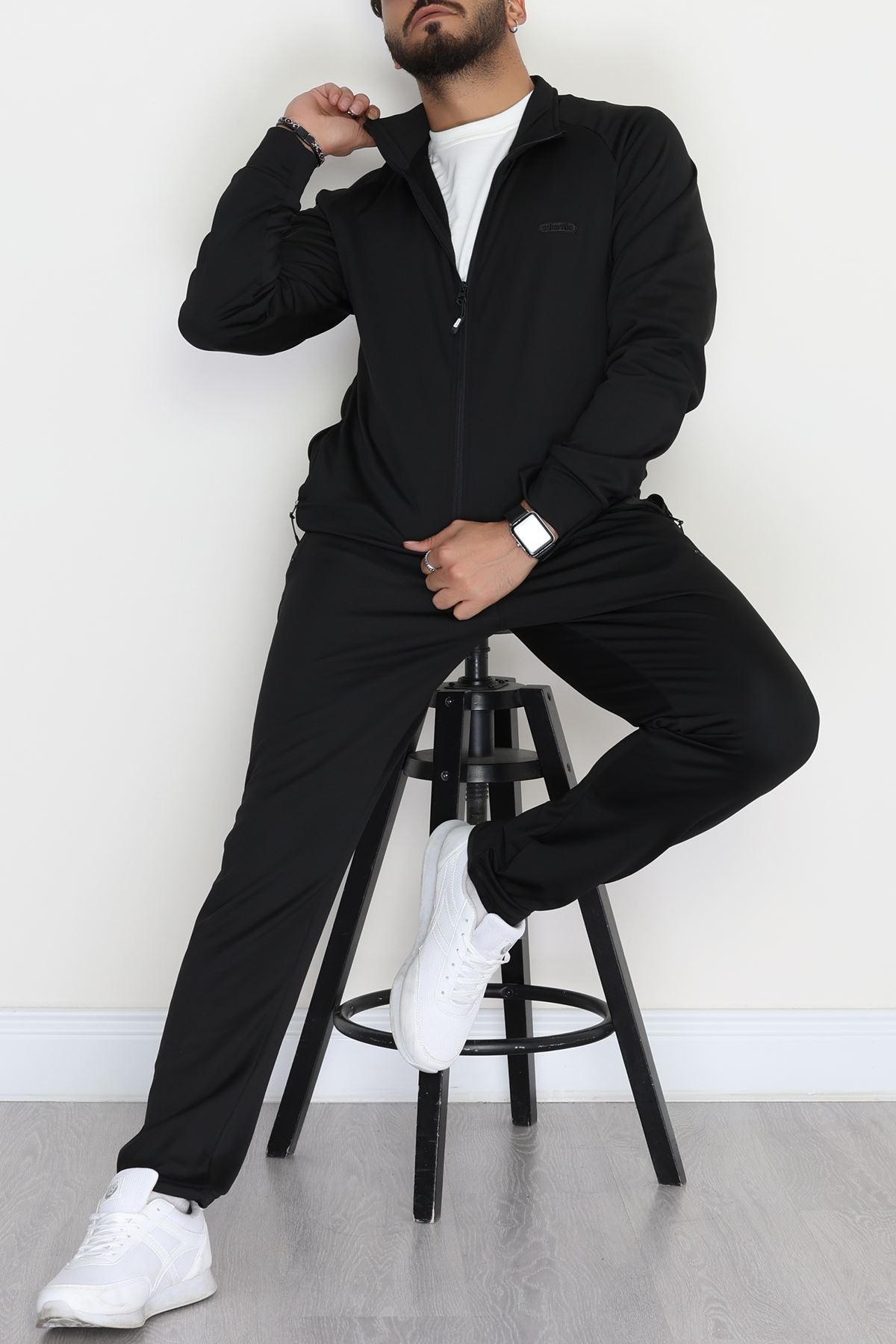 Dalgıç Kumaş Erkek Eşofman Takımı Siyah - 42537.1937.