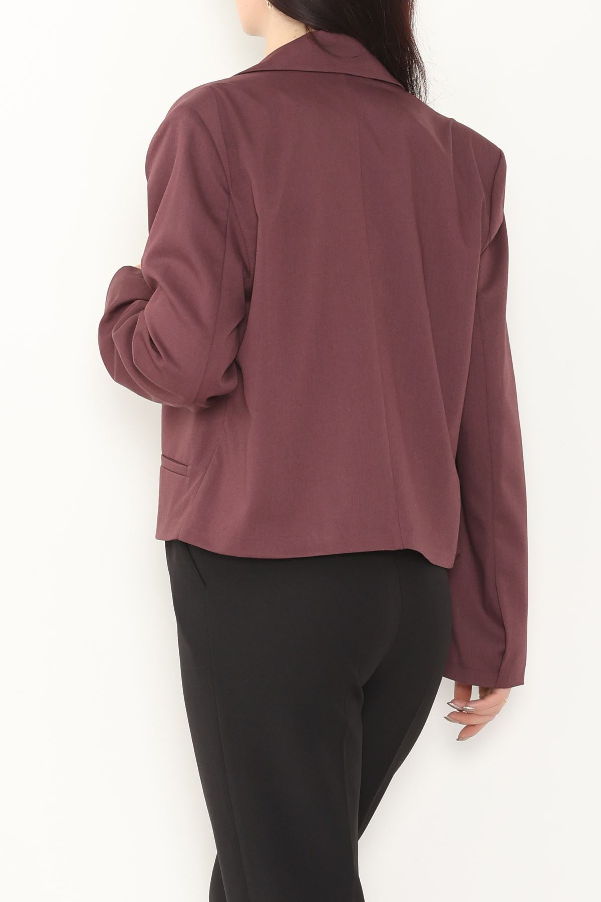 Lizbon Crop Ceket Mürdüm - 6250.424.