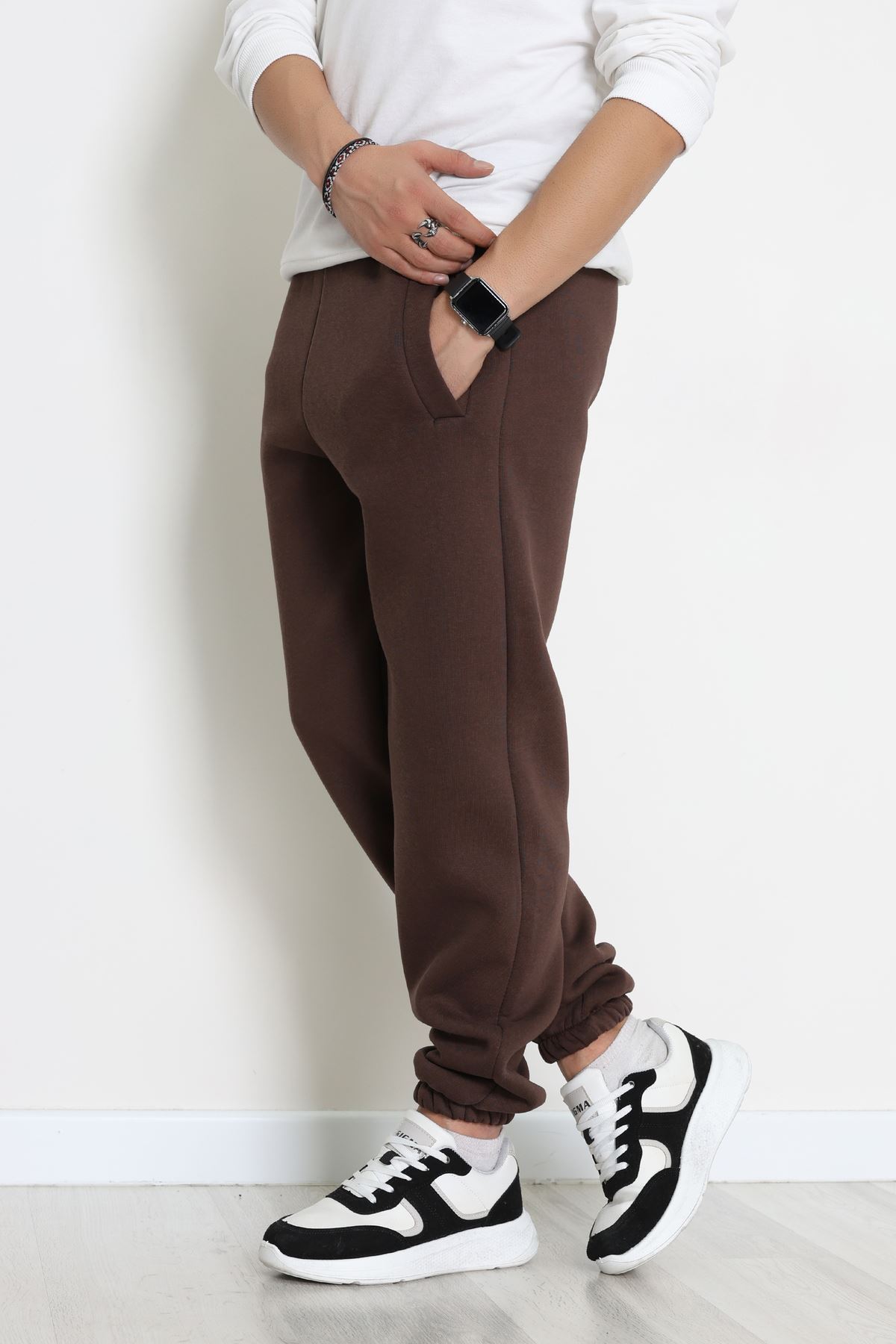 3 İplik Şardonlu Erkek Eşofman Altı Kahve - 42615.1878.