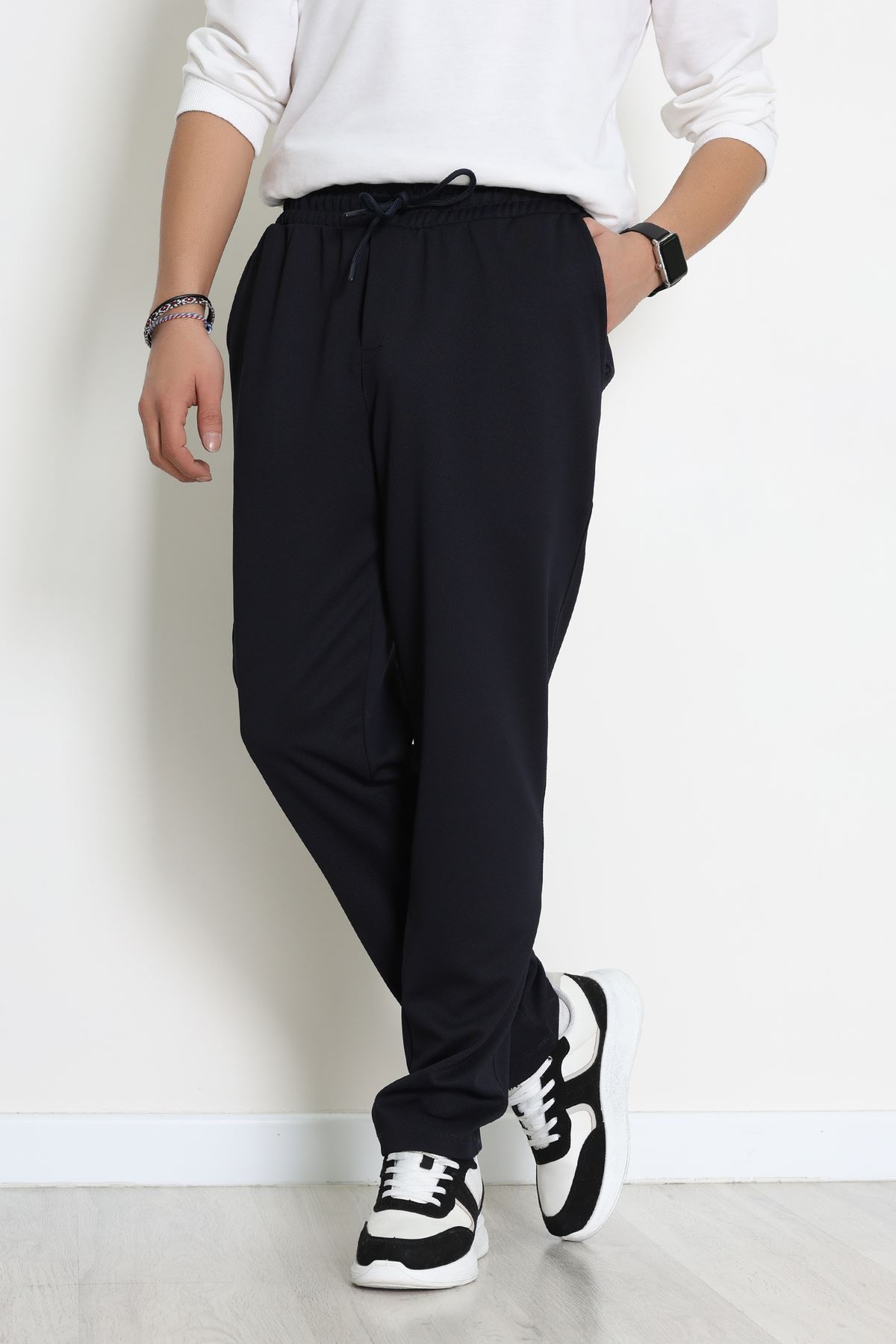 Rahat Kesim Penye Pike Erkek Pantolon Koyulacivert - 81377.1837.