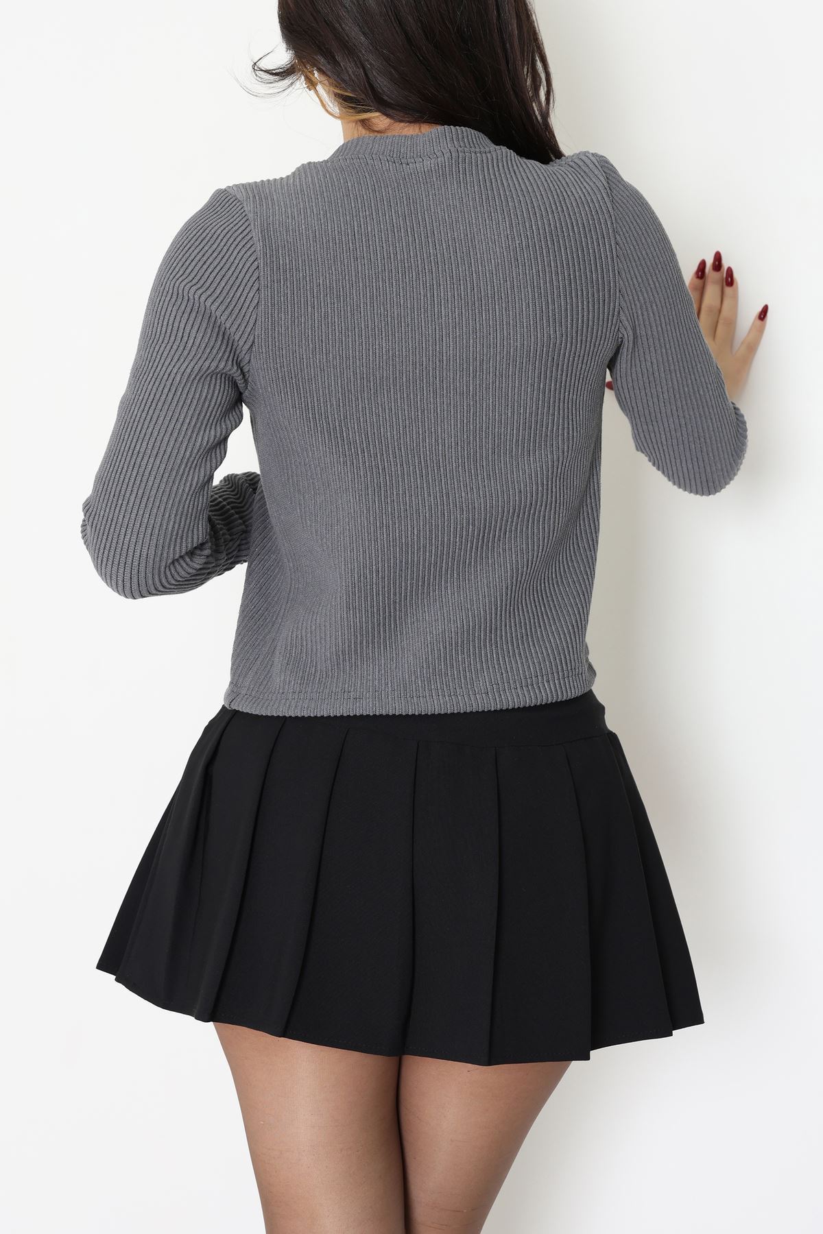 Düğmeli Hırka Antrasit - 31834.2131.