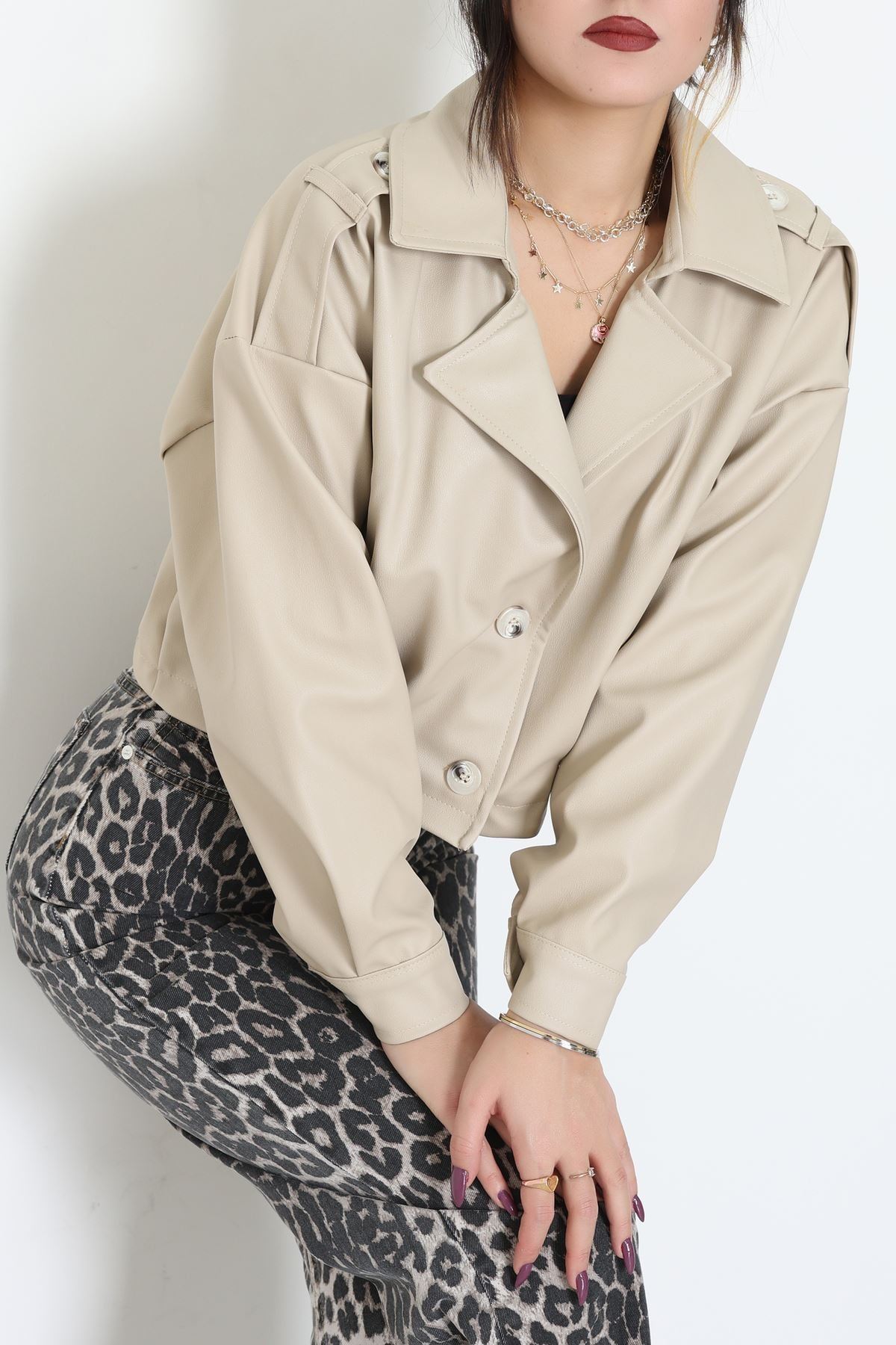 Astarlı Deri Ceket Taş - 8770.179.