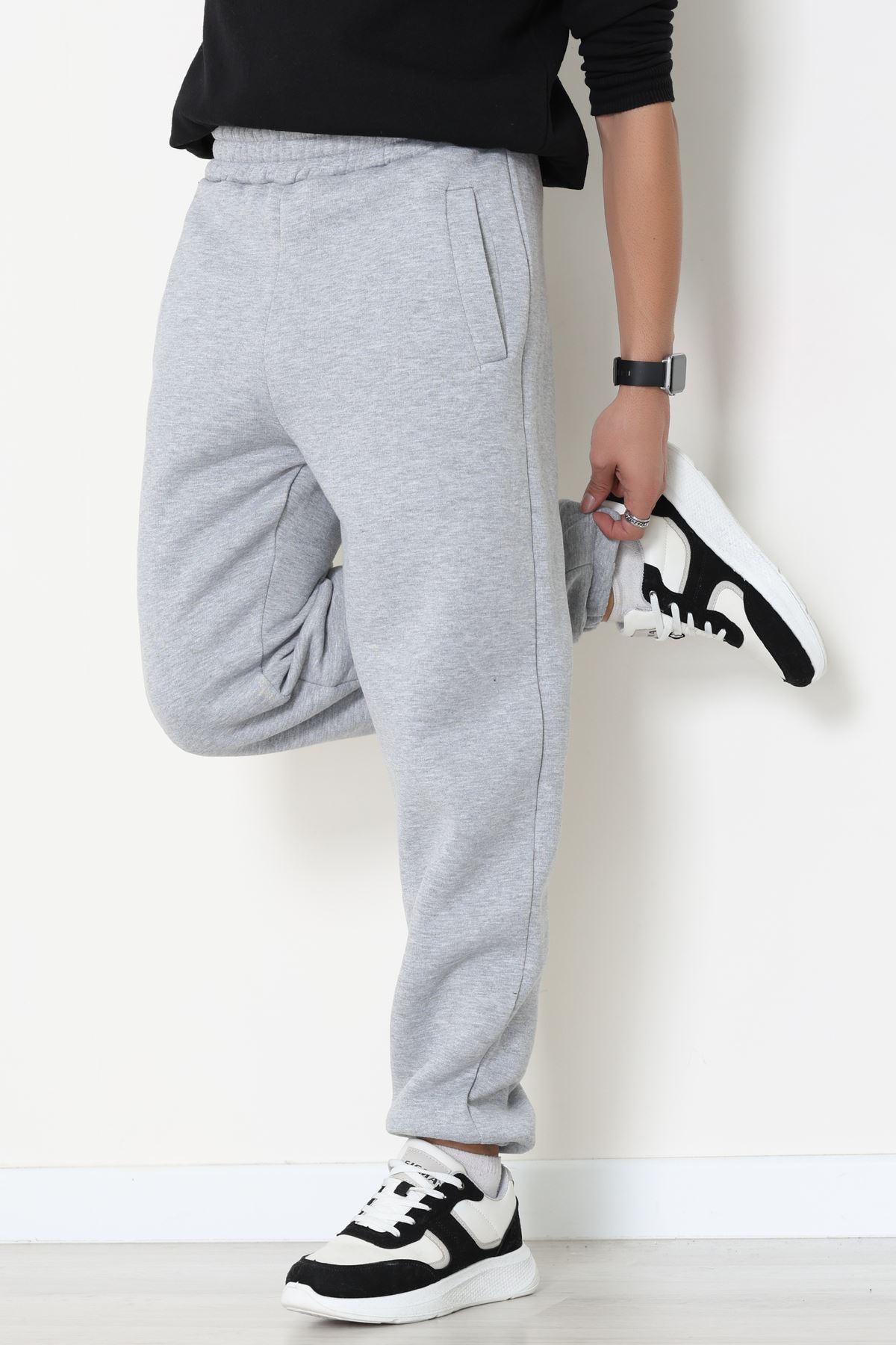 3 İplik Şardonlu Erkek Eşofman Altı Gri - 42615.1878.