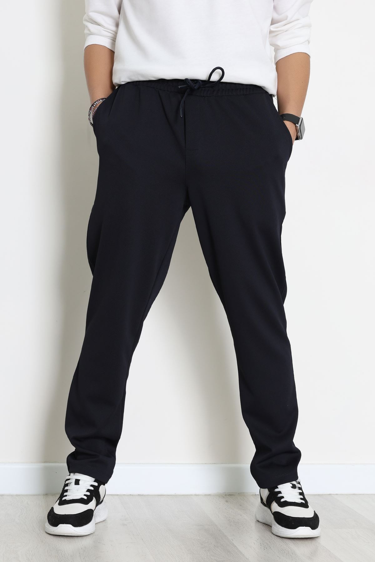 Rahat Kesim Penye Pike Erkek Pantolon Koyulacivert - 81377.1837.