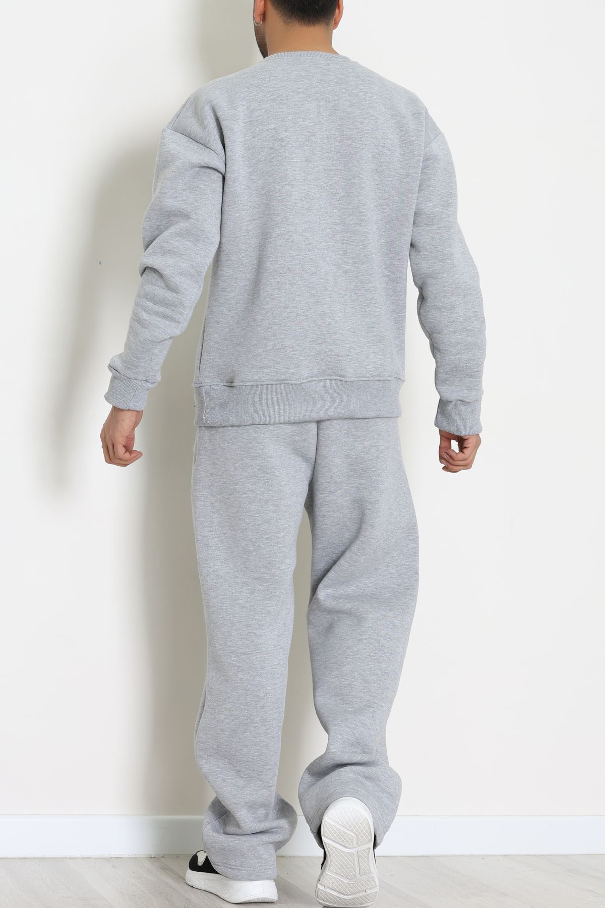 3 İplik Şardonlu Erkek Eşofman Takımı Gri - 42614.1878.