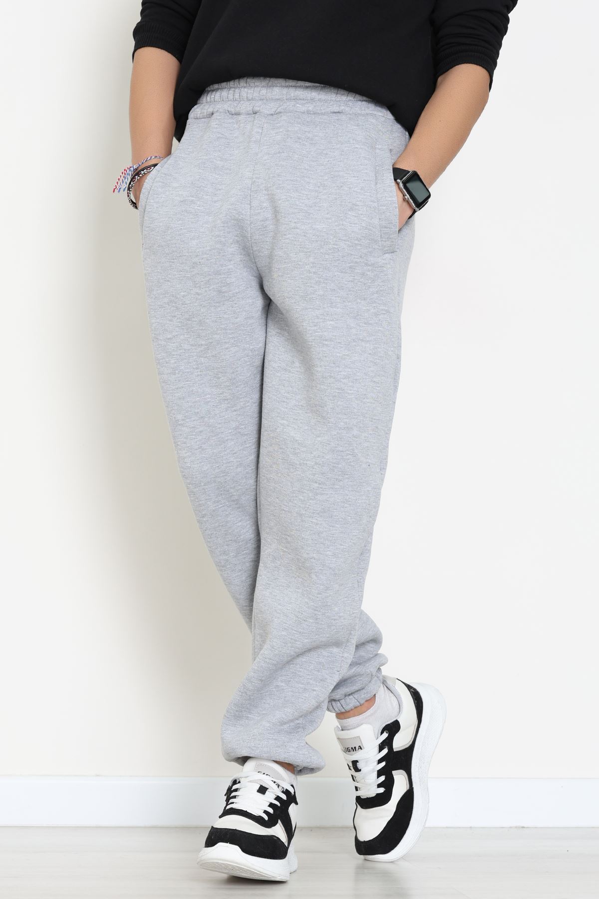 3 İplik Şardonlu Erkek Eşofman Altı Gri - 42615.1878.