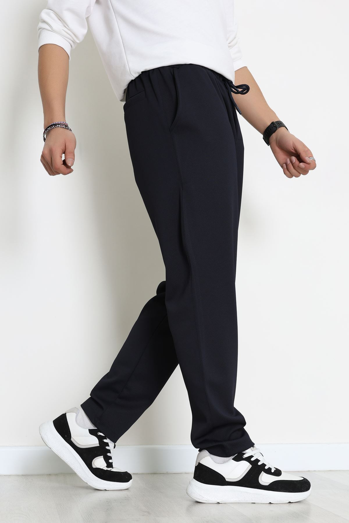 Rahat Kesim Penye Pike Erkek Pantolon Koyulacivert - 81377.1837.