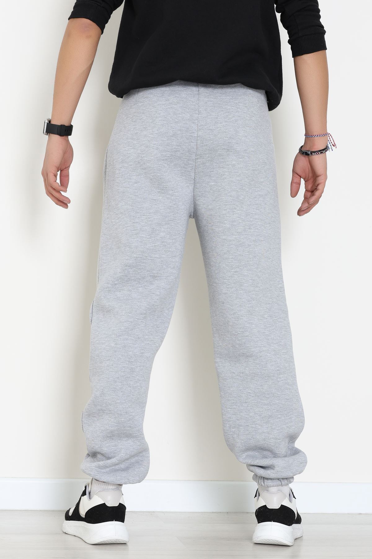 3 İplik Şardonlu Erkek Eşofman Altı Gri - 42615.1878.