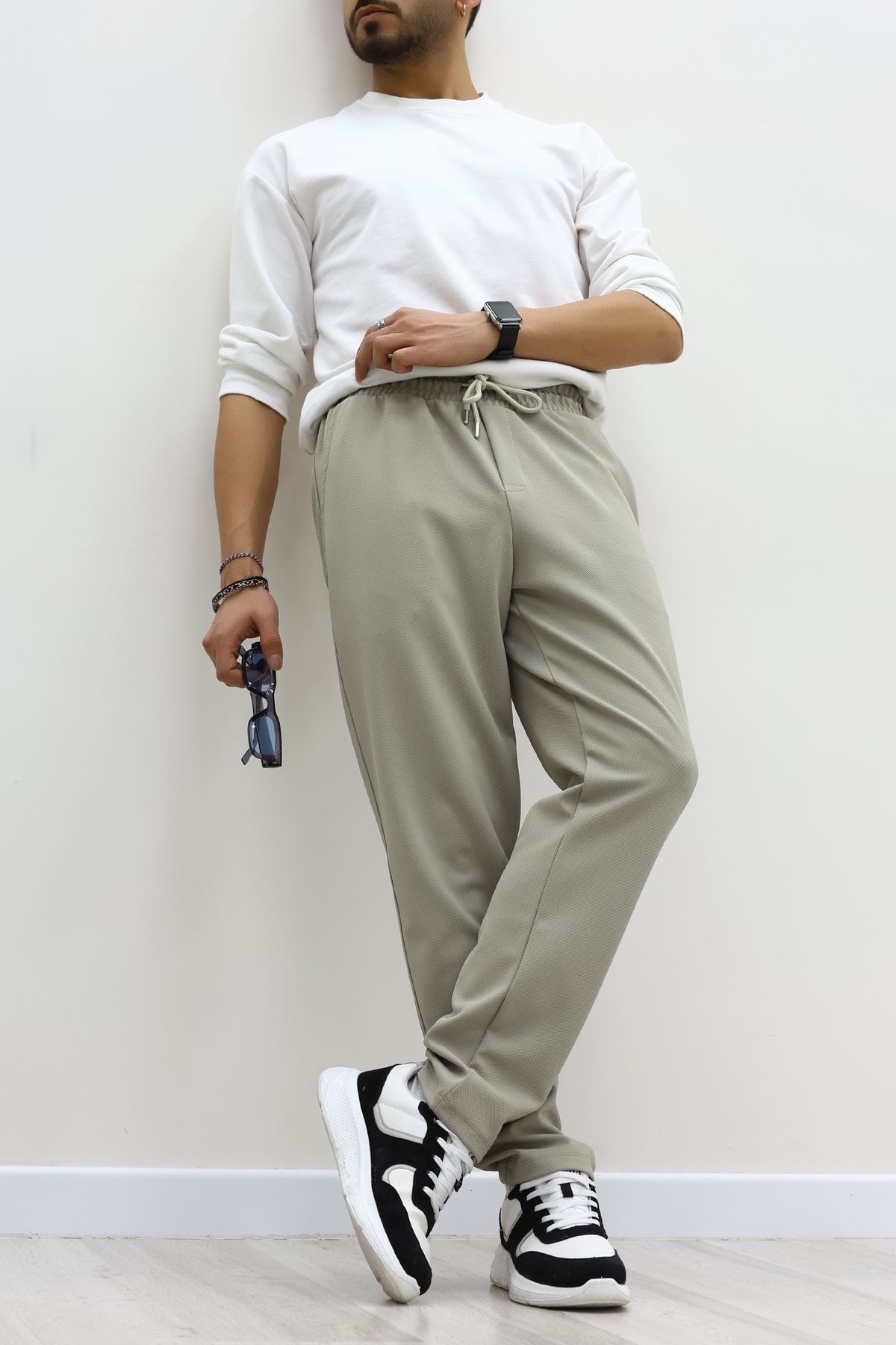 Rahat Kesim Penye Pike Erkek Pantolon Açıkhaki - 81377.1837.