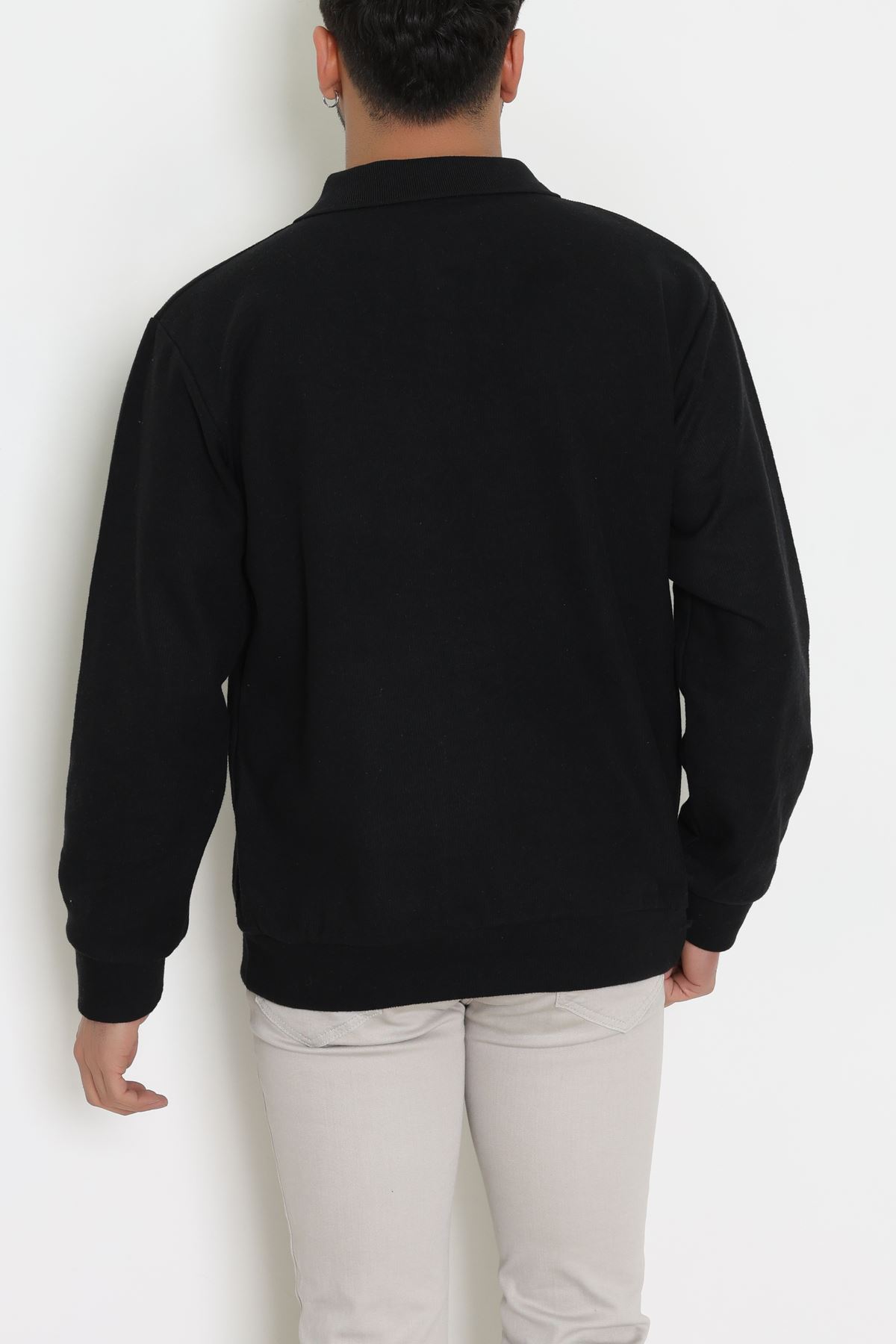 Polo Yaka Selanik Erkek Sweat Siyah - 70863.1567.