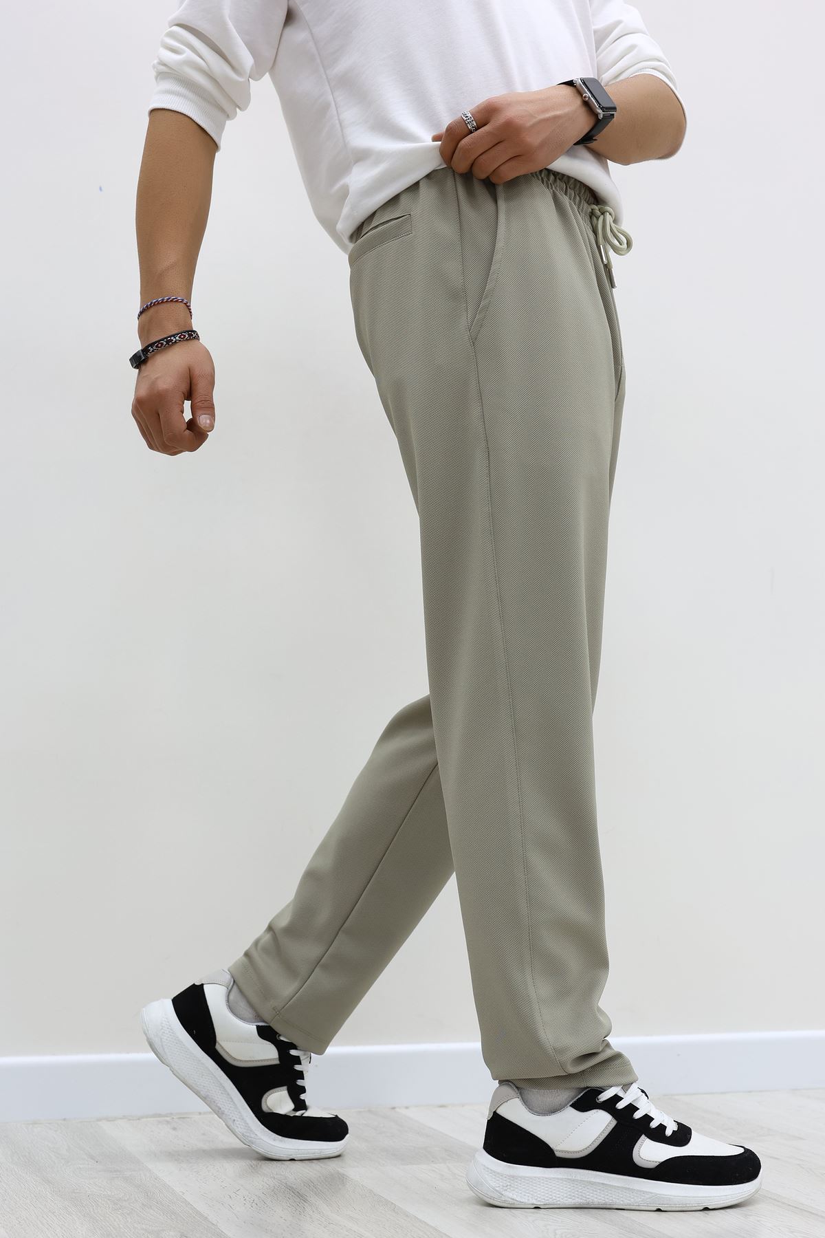 Rahat Kesim Penye Pike Erkek Pantolon Açıkhaki - 81377.1837.