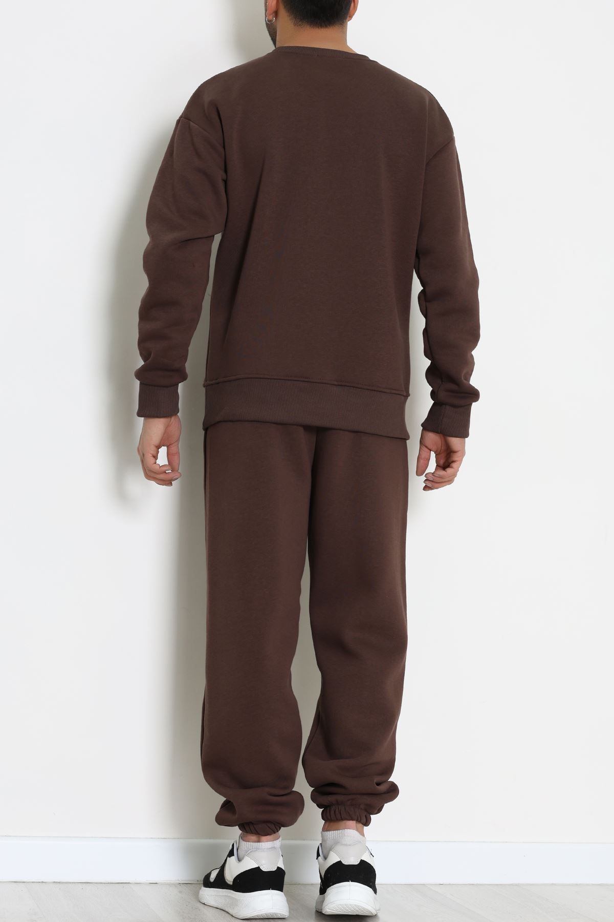 3 İplik Şardonlu Erkek Eşofman Takımı Kahve - 42612.1878.