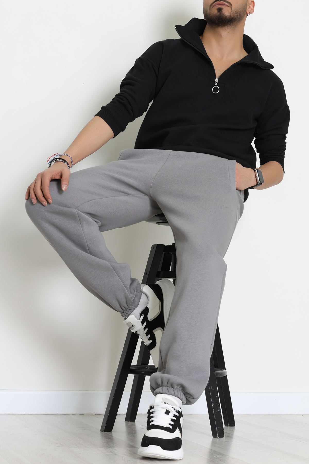 3 İplik Şardonlu Erkek Eşofman Altı Antrasit - 42615.1878.