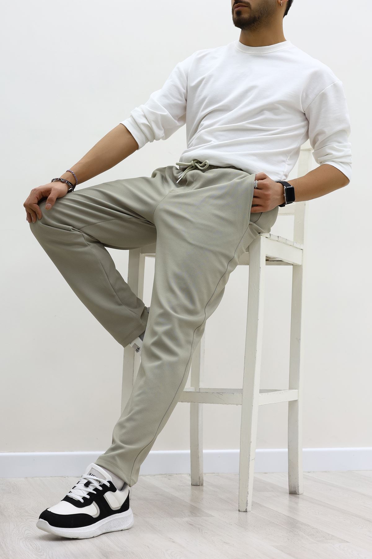 Rahat Kesim Penye Pike Erkek Pantolon Açıkhaki - 81377.1837.