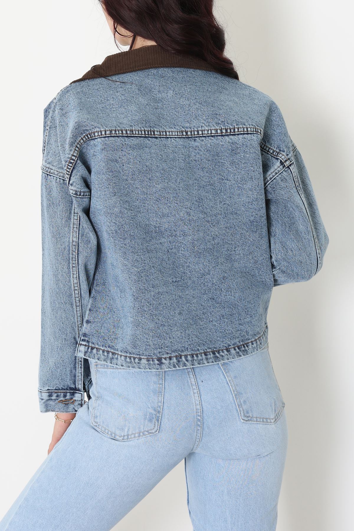 Fermuarlı Kot Ceket Karyıkama - 1010.2059.