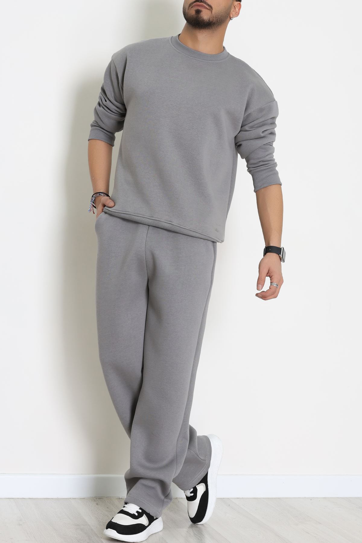 3 İplik Şardonlu Erkek Eşofman Takımı Antrasit - 42614.1878.