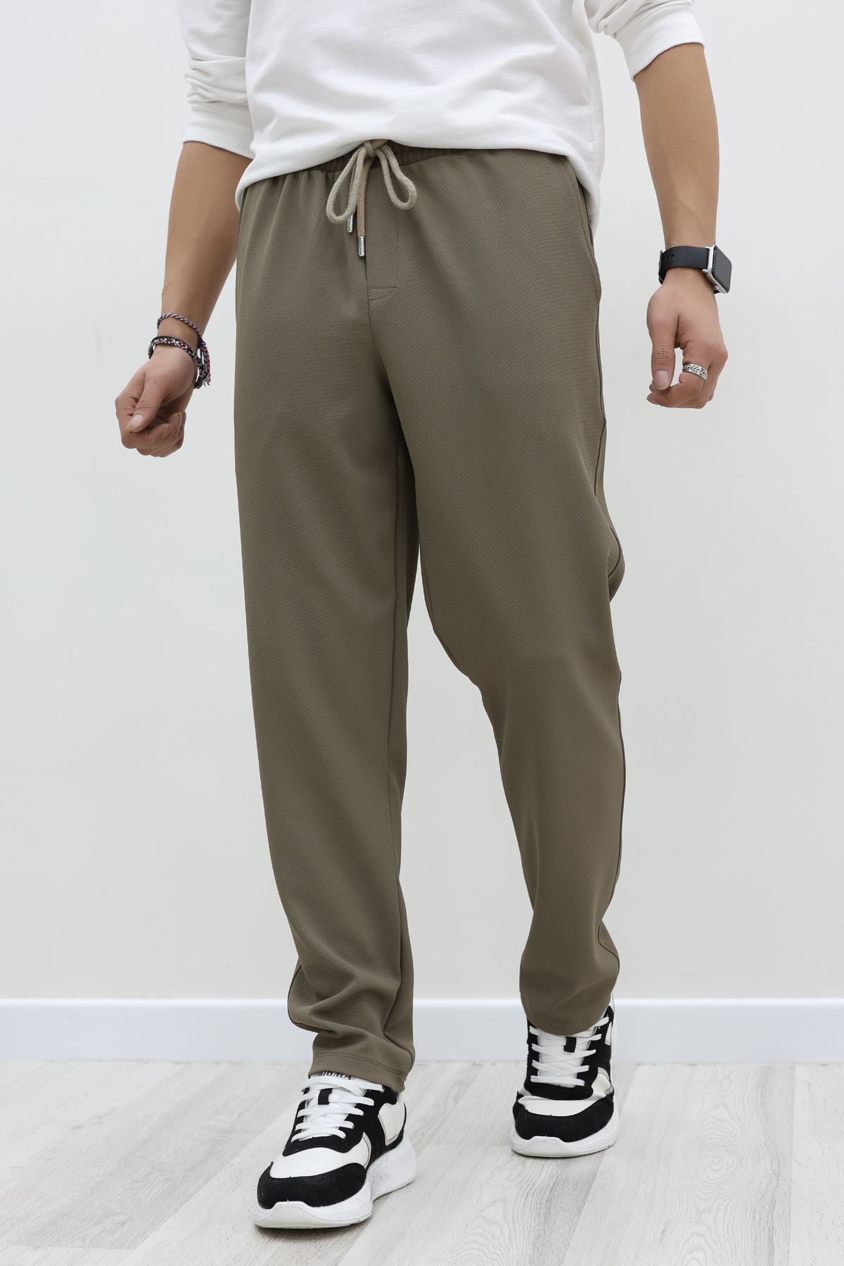 Rahat Kesim Penye Pike Erkek Pantolon Kahve - 81377.1837.