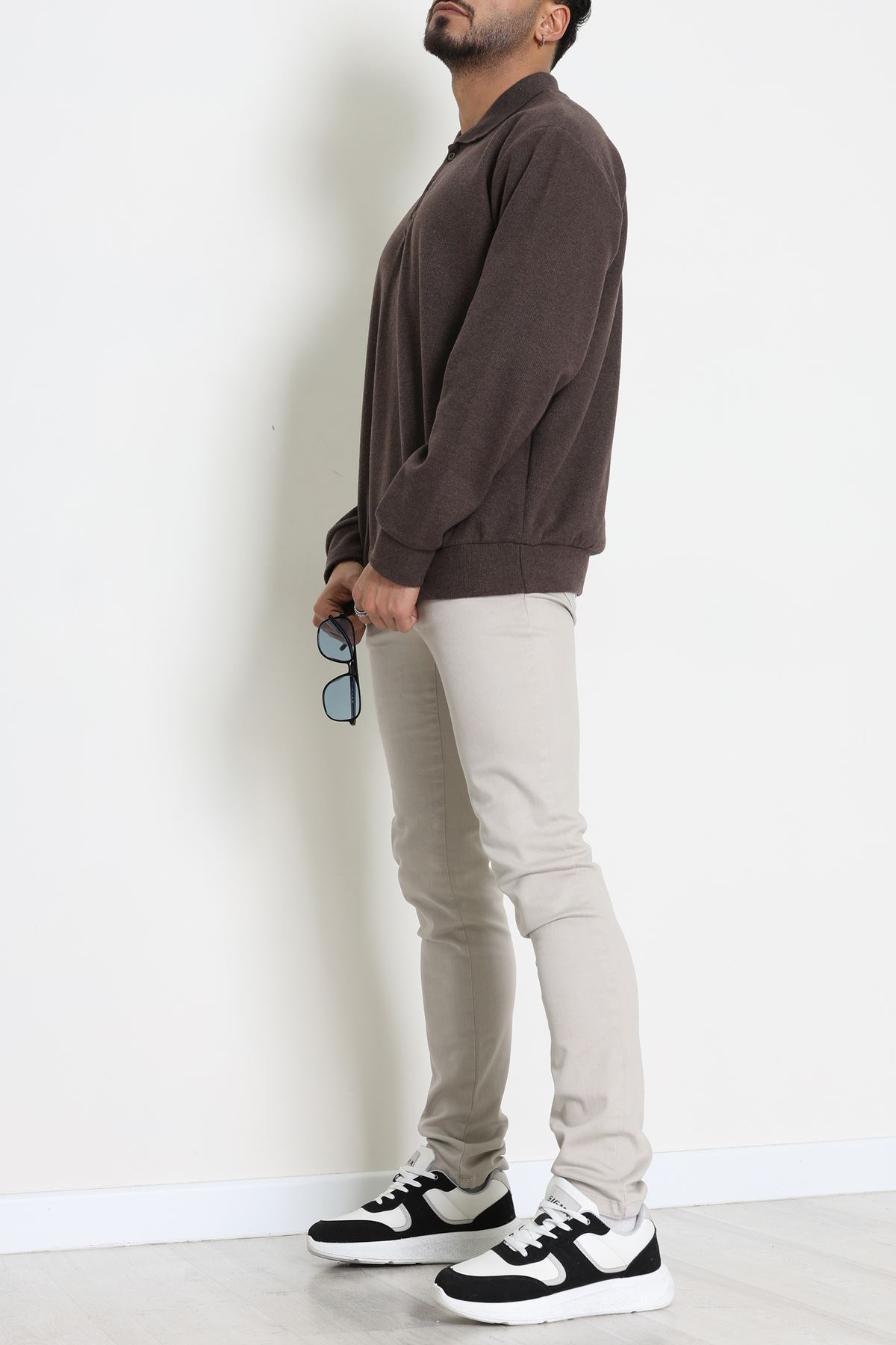 Polo Yaka Selanik Erkek Sweat Kahve - 70863.1567.