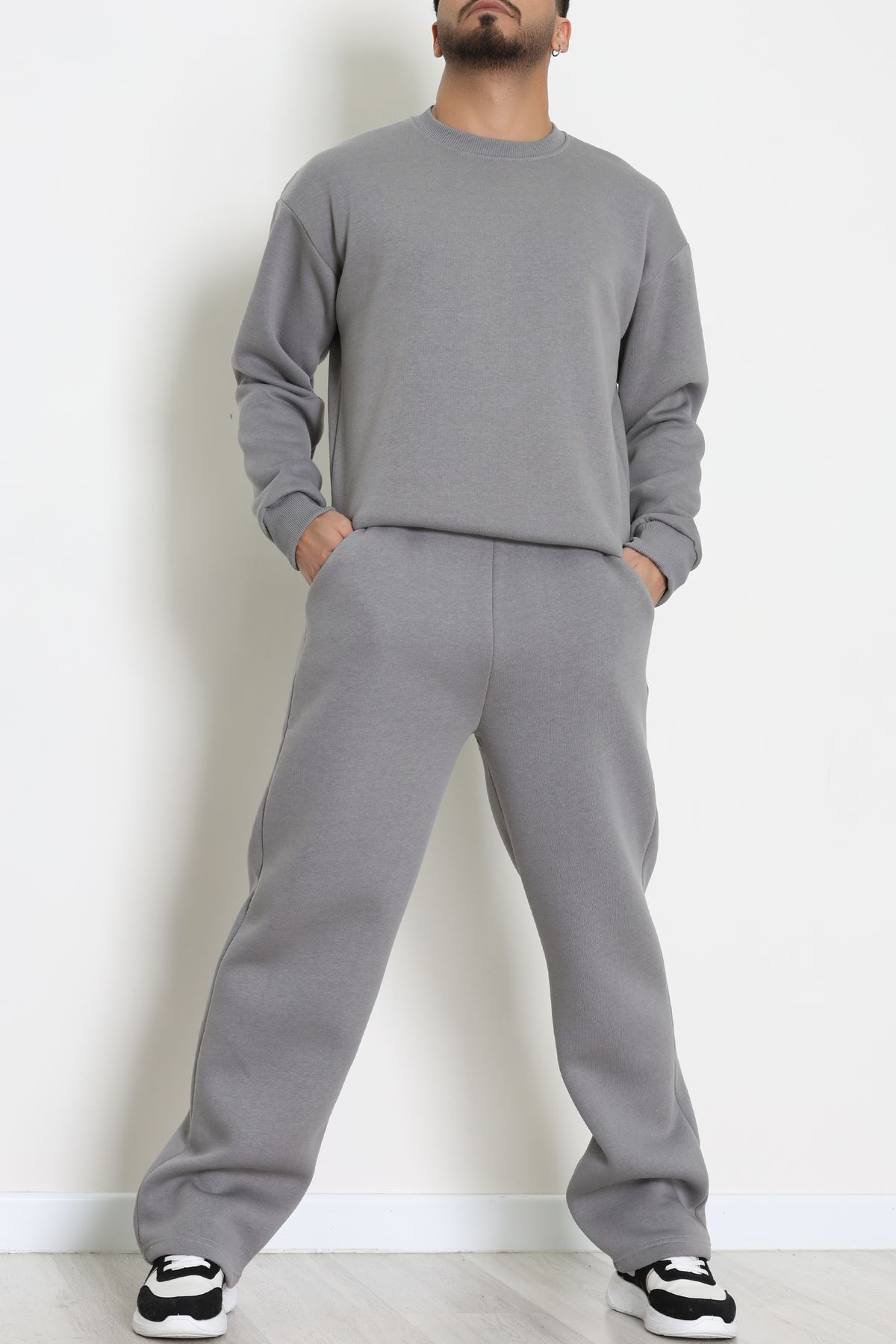 3 İplik Şardonlu Erkek Eşofman Takımı Antrasit - 42614.1878.