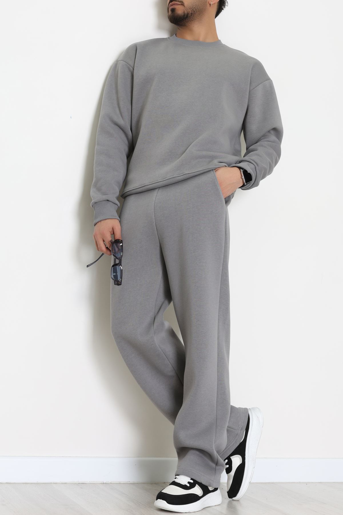 3 İplik Şardonlu Erkek Eşofman Takımı Antrasit - 42614.1878.