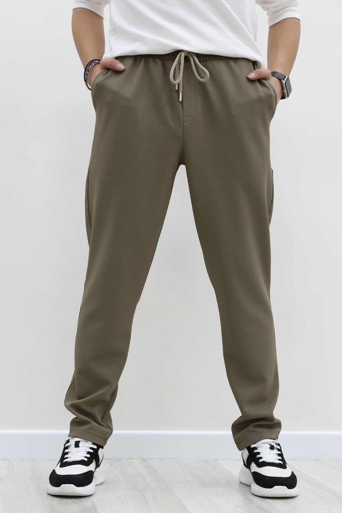 Rahat Kesim Penye Pike Erkek Pantolon Kahve - 81377.1837.