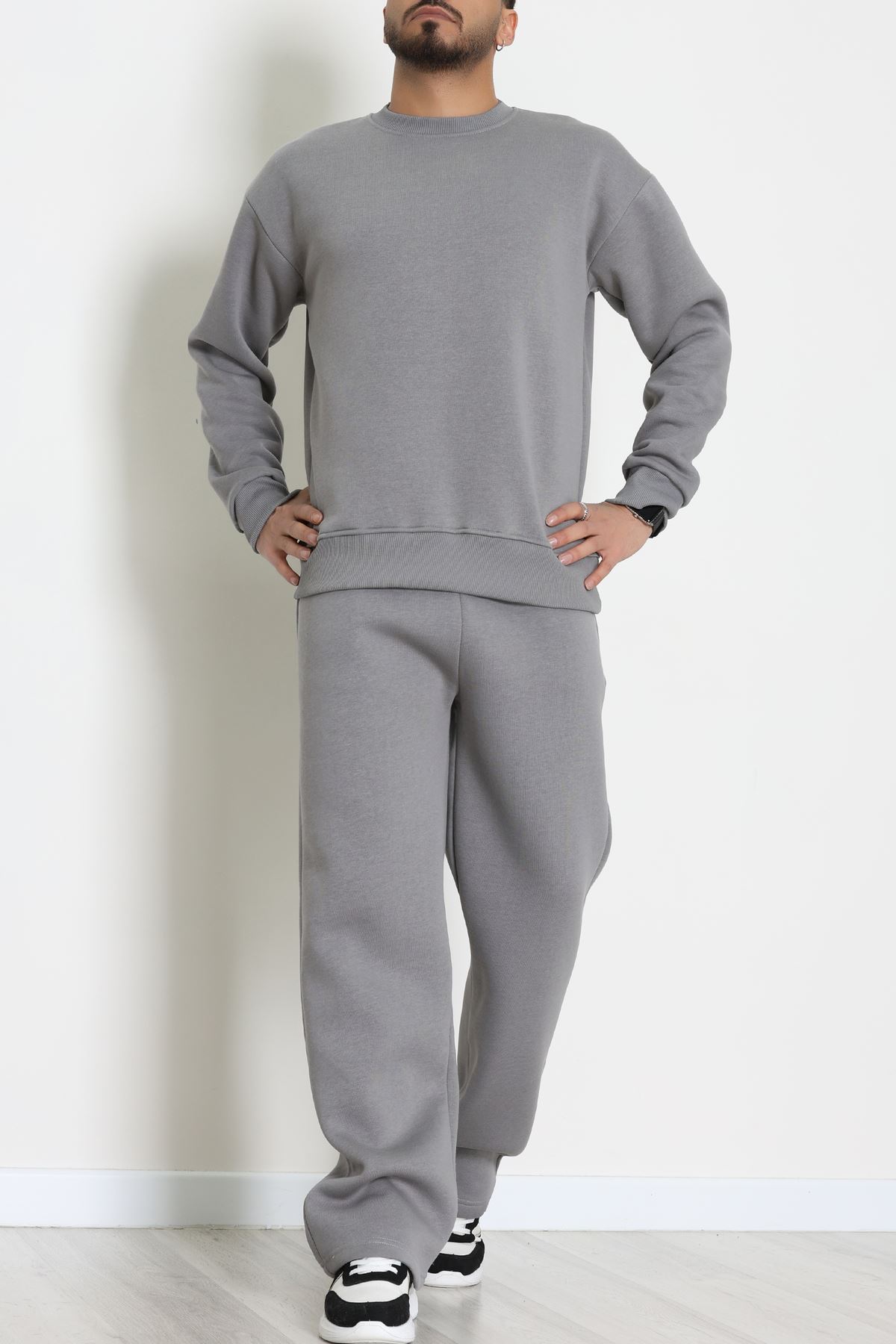 3 İplik Şardonlu Erkek Eşofman Takımı Antrasit - 42614.1878.