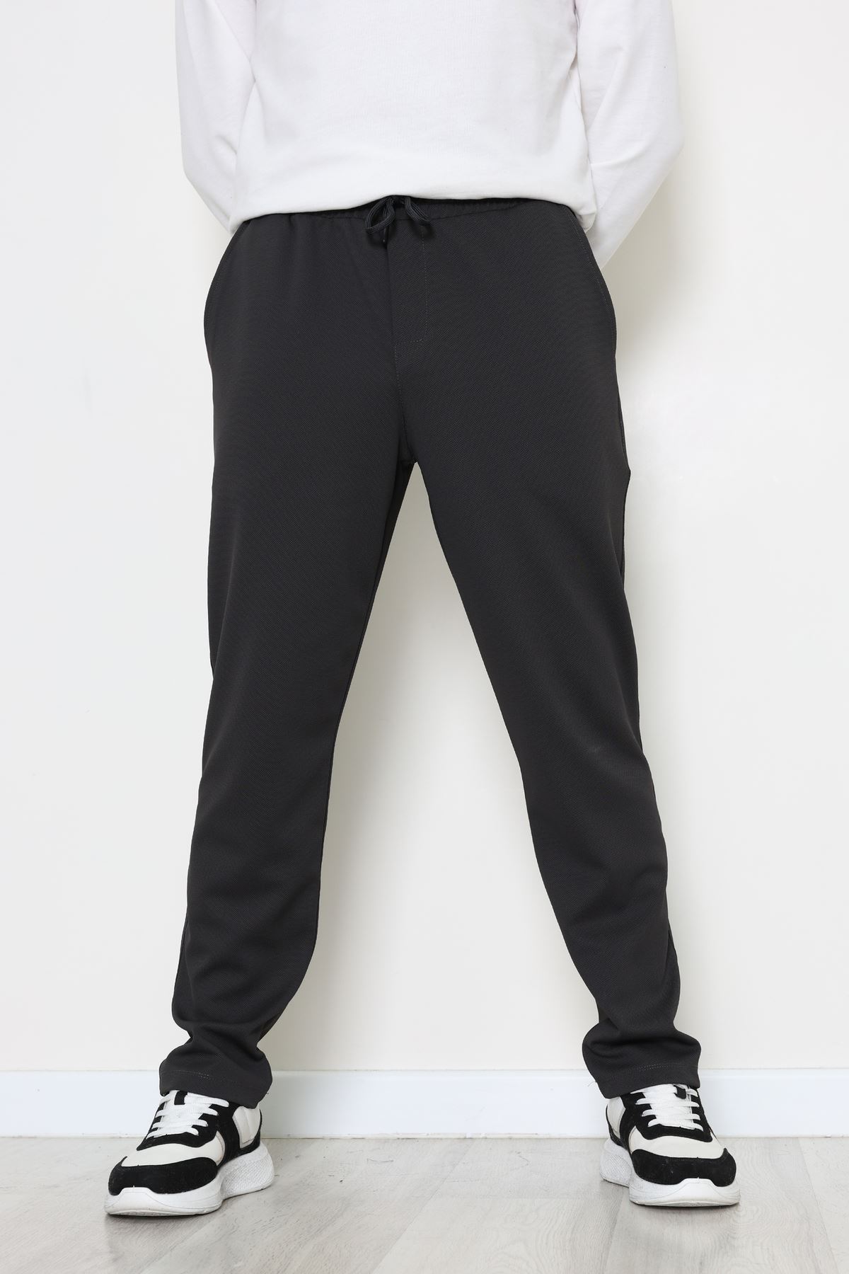 Rahat Kesim Penye Pike Erkek Pantolon Antrasit - 81377.1837.