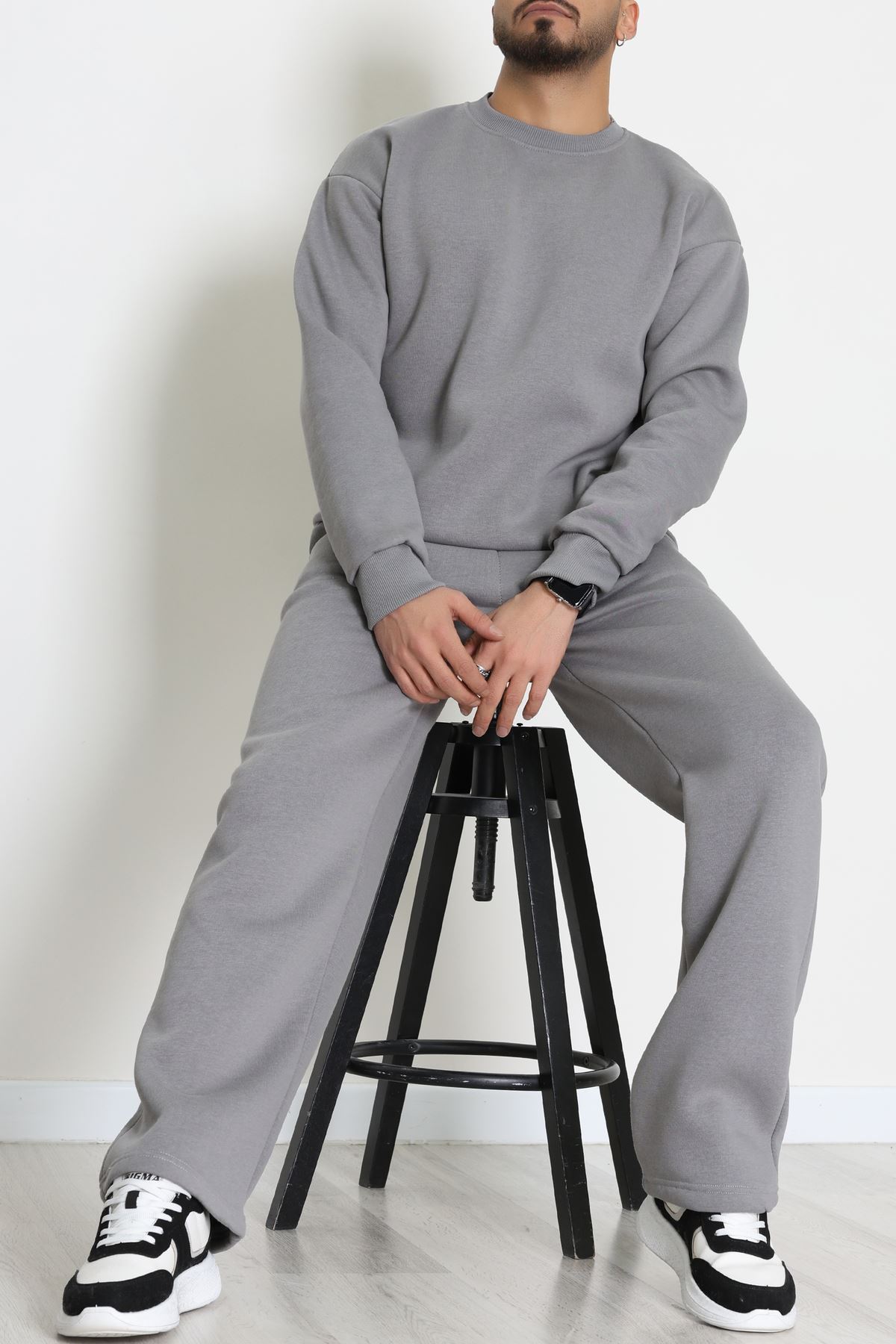 3 İplik Şardonlu Erkek Eşofman Takımı Antrasit - 42614.1878.