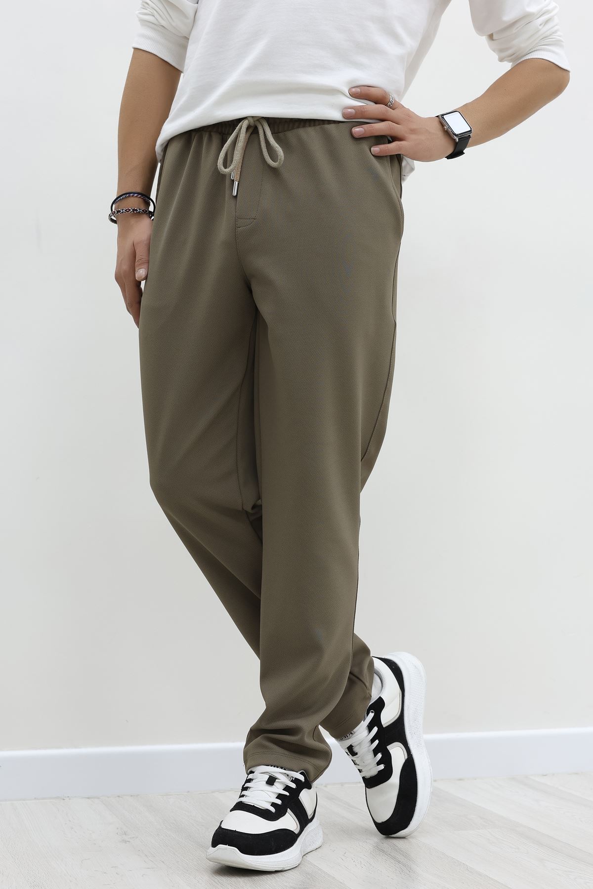 Rahat Kesim Penye Pike Erkek Pantolon Kahve - 81377.1837.