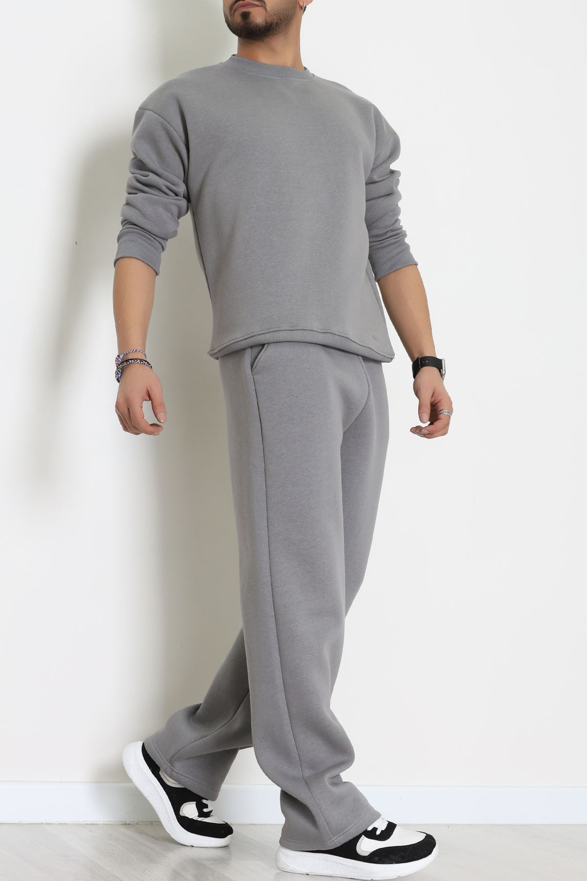 3 İplik Şardonlu Erkek Eşofman Takımı Antrasit - 42614.1878.