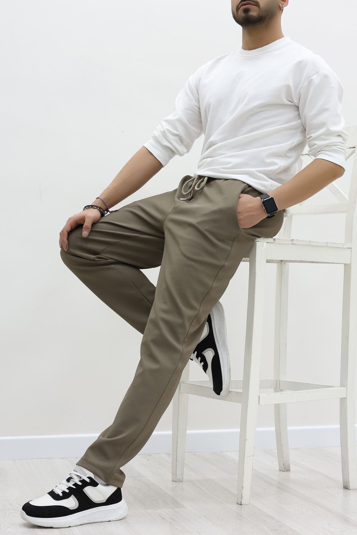 Rahat Kesim Penye Pike Erkek Pantolon Kahve - 81377.1837.