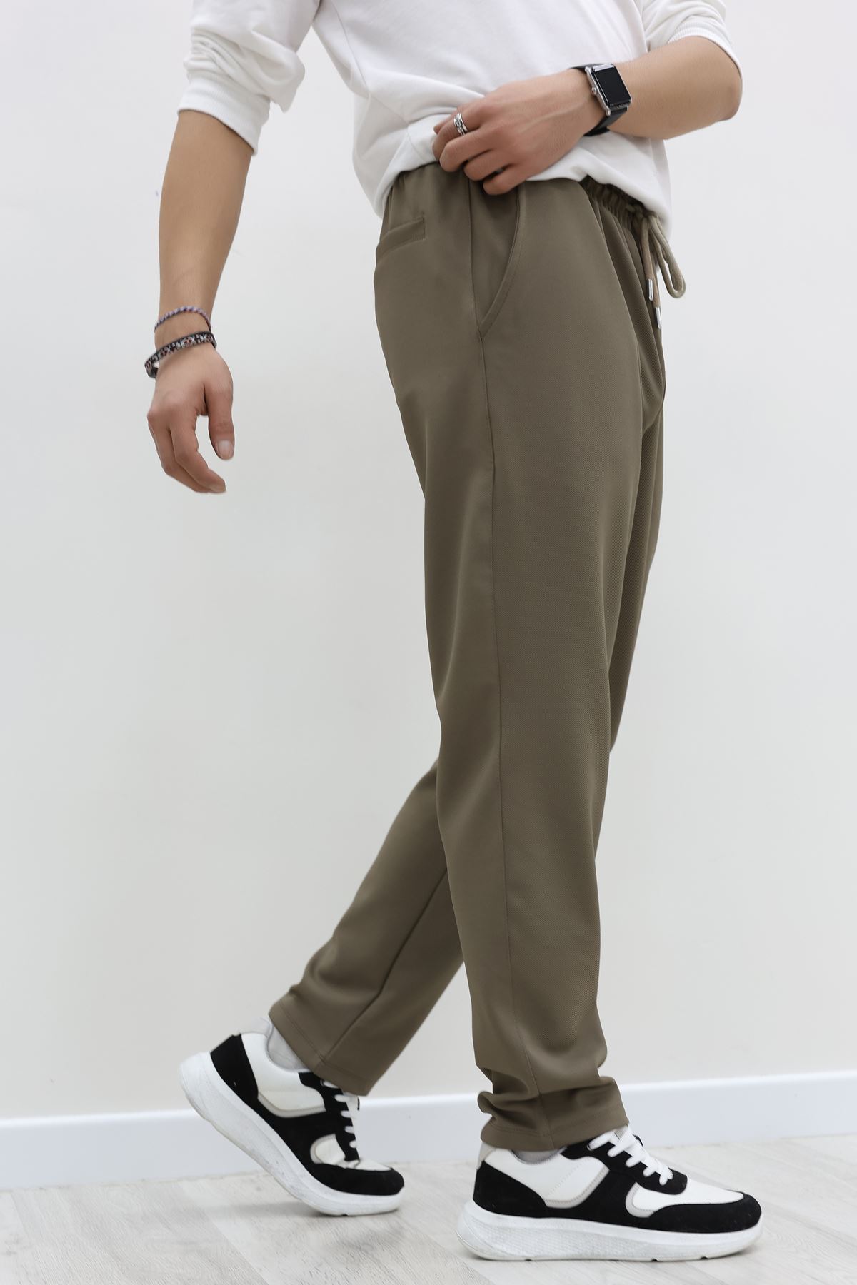 Rahat Kesim Penye Pike Erkek Pantolon Kahve - 81377.1837.