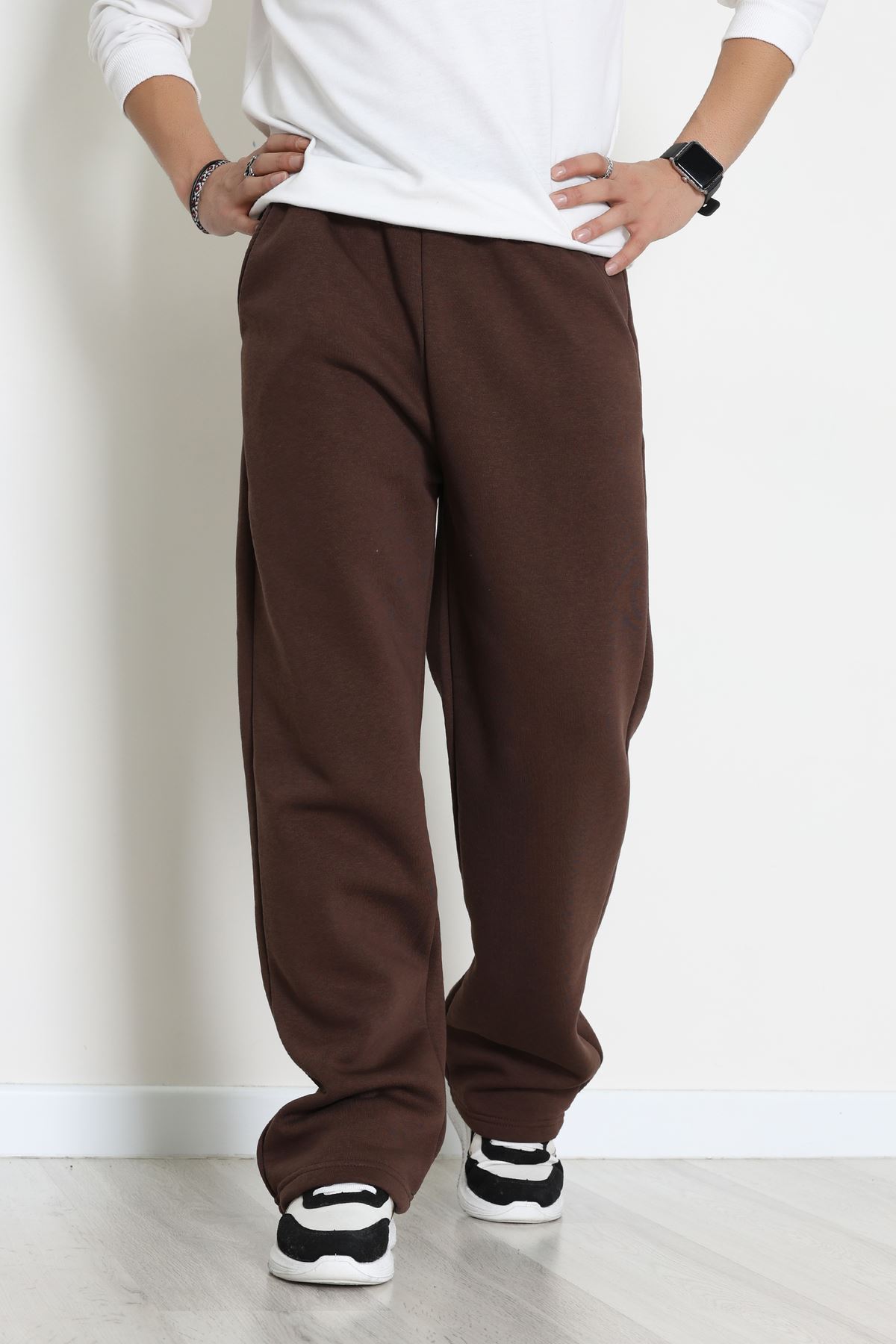 3 İplik Şardonlu Erkek Eşofman Altı Kahve - 42616.1878.